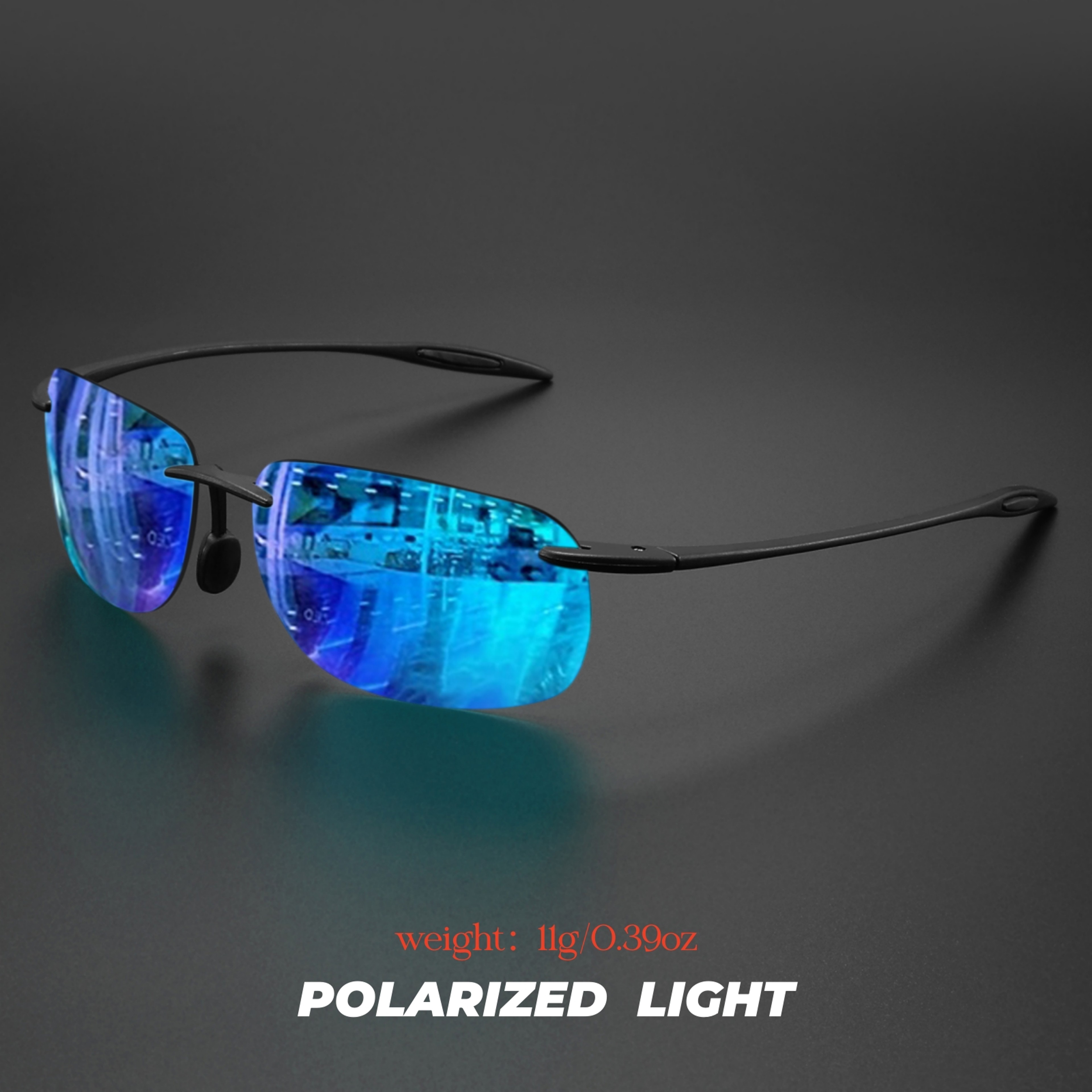 AeroFit Ultra Light Frameless Polarized Square Sunglasses – view 12