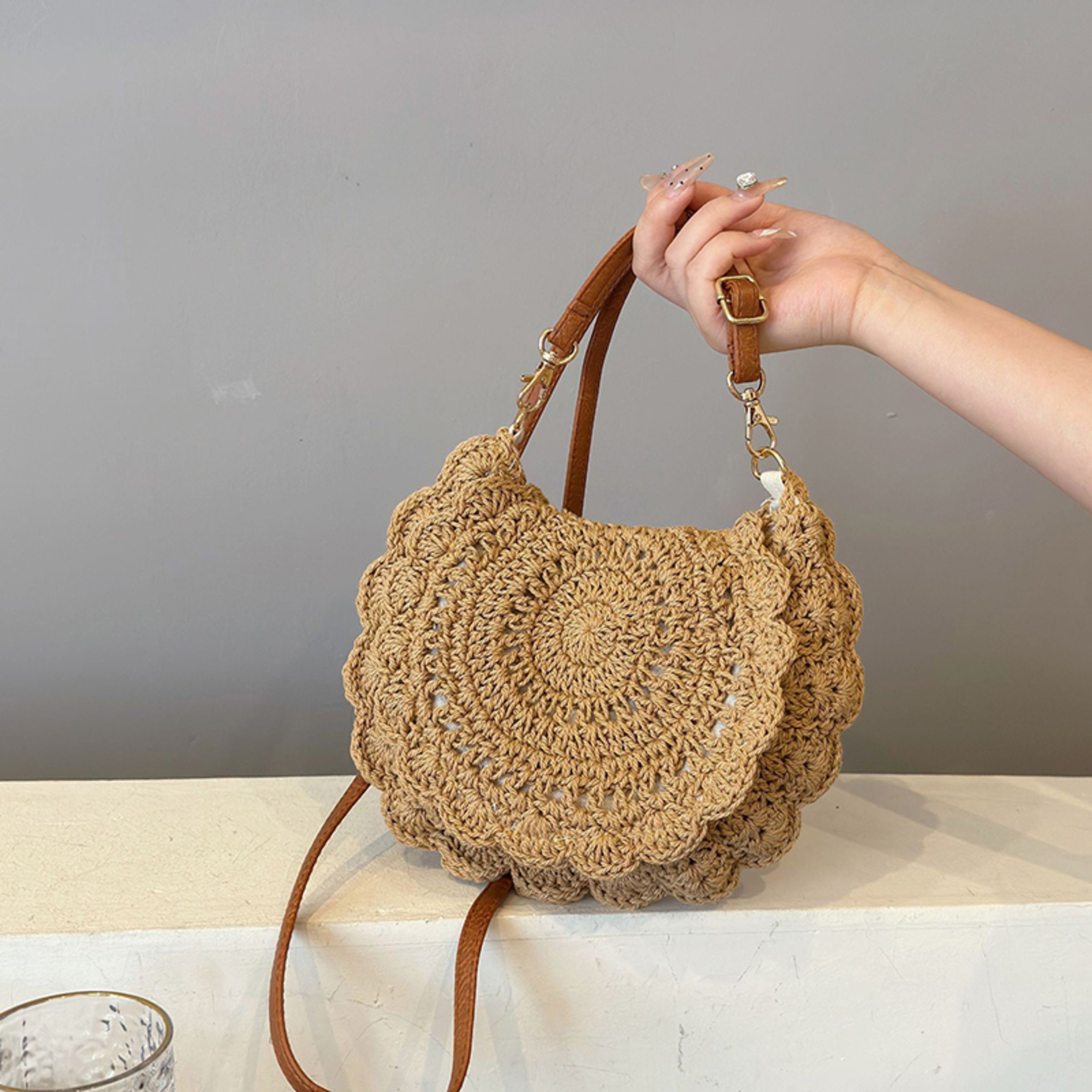 Vintage Woven Summer Beach Crossbody Bag – view 1