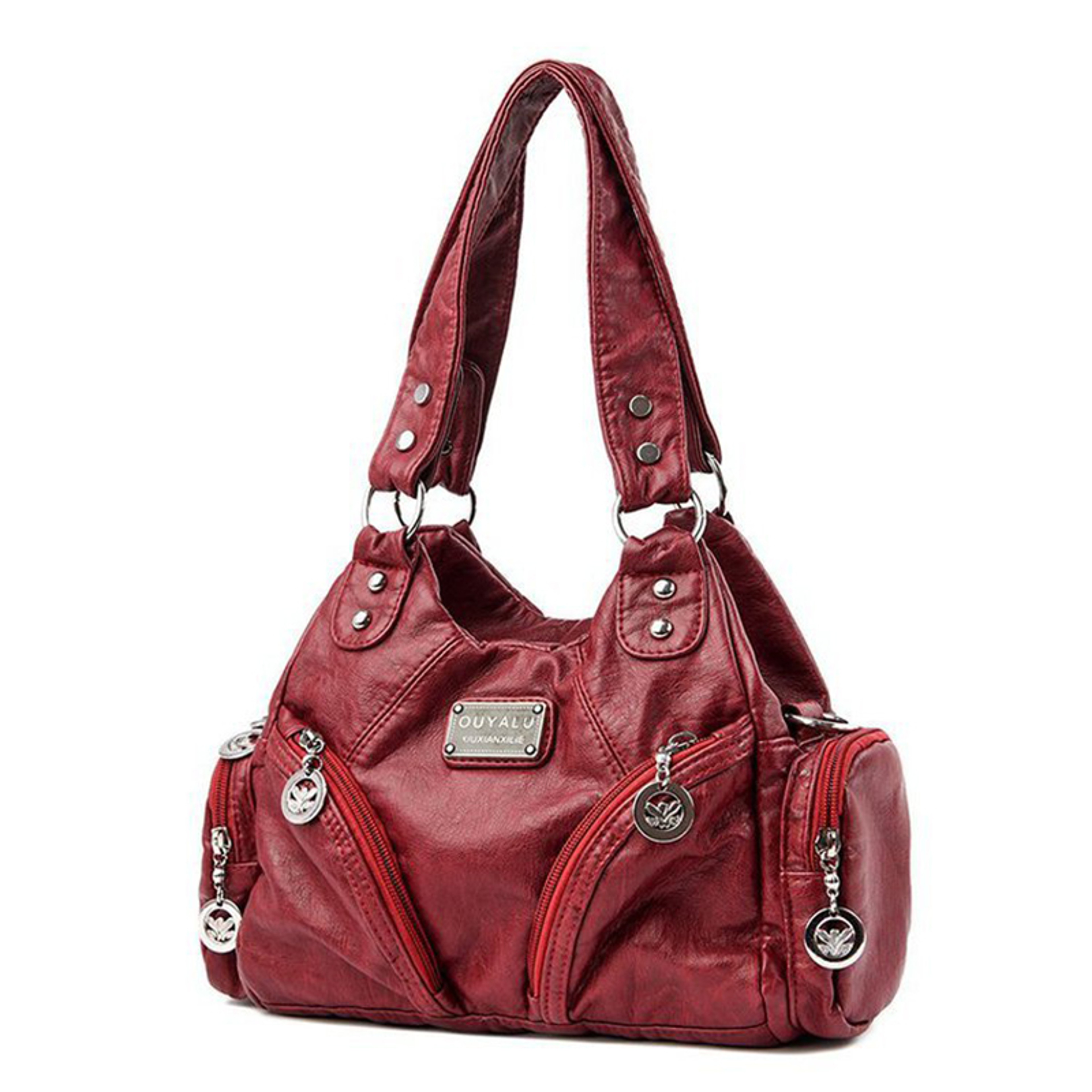 Luxury Soft PU Leather Shoulder Bag – Vintage Motorcycle Handbag & Women's Crossbody Tote Bag – view 2