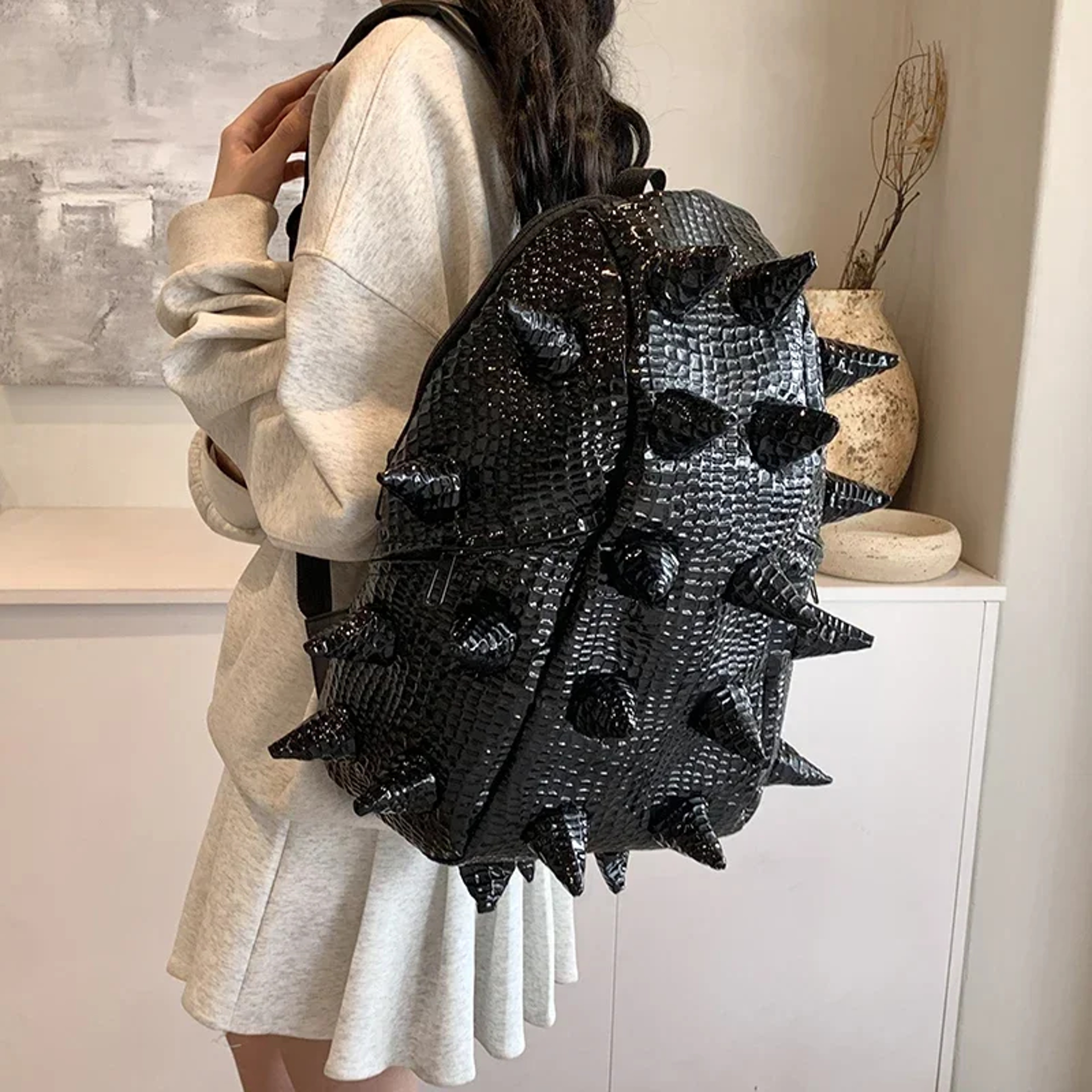 Hedgehog Shaped Backpack Unique Unisex Fashion Daypack 2