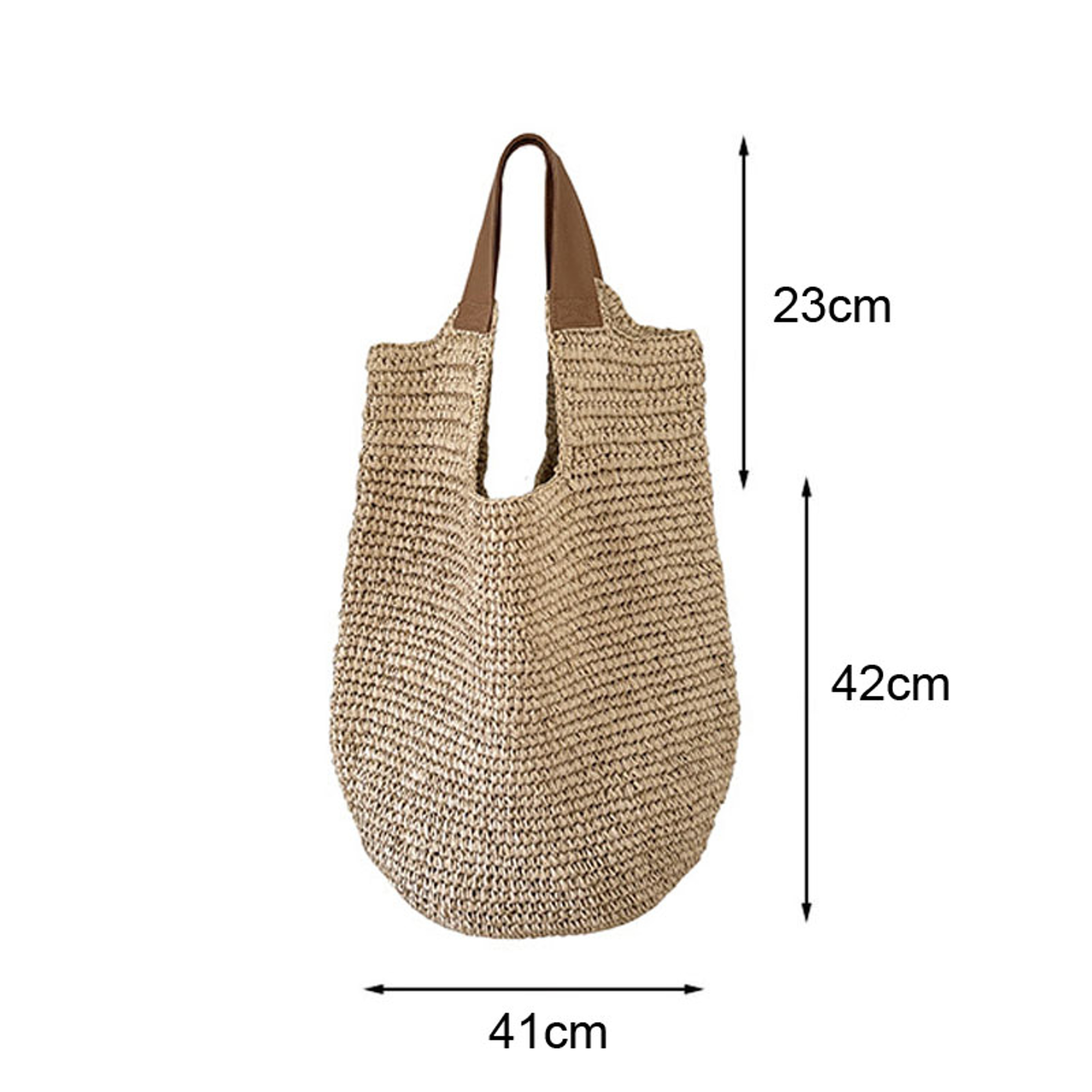 Large Capacity Woven Straw Tote Handmade Summer Shoulder Bag for Beach Vacation – view 2