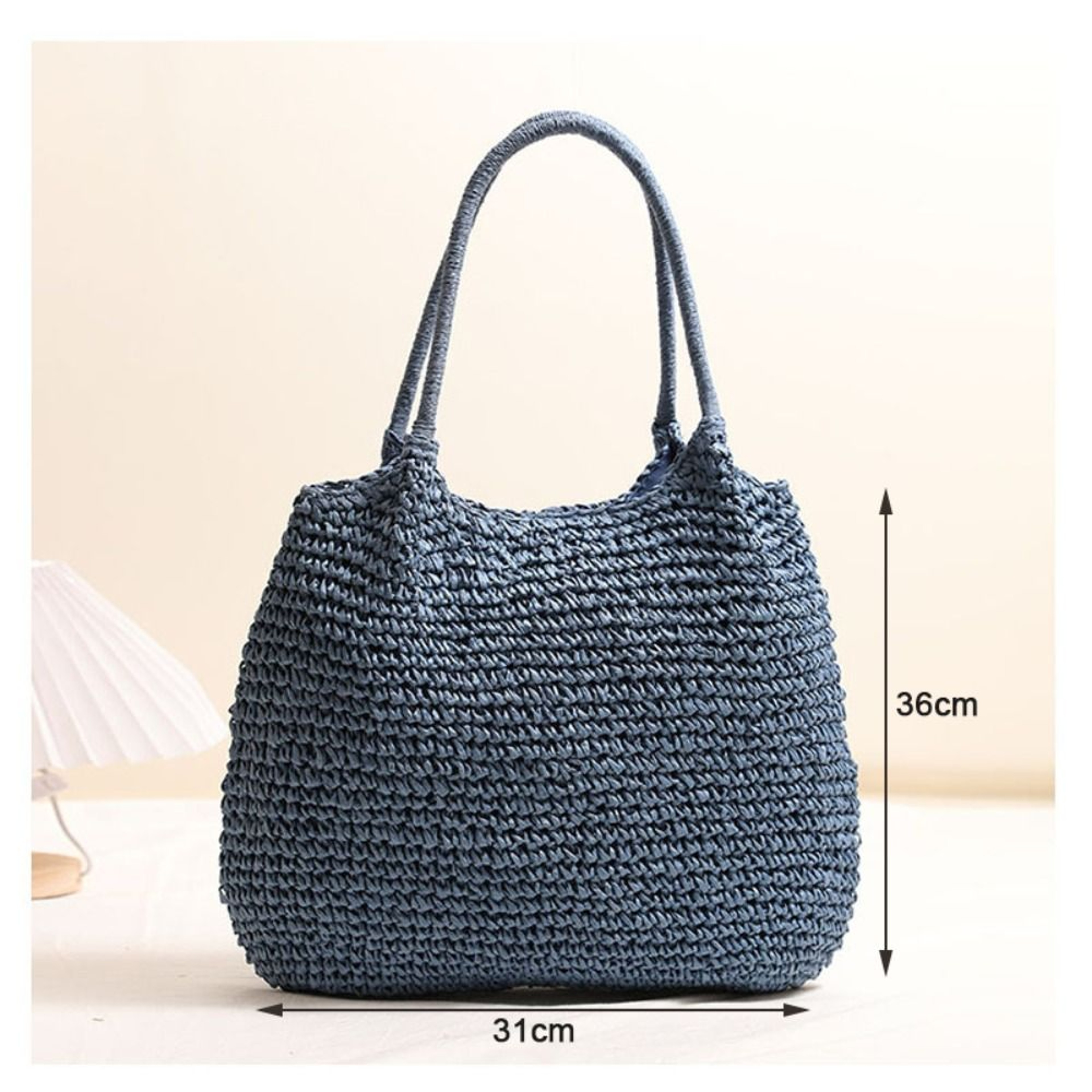 Large Capacity Woven Straw Tote Bag For Summer Beach Vacations And Travel 5