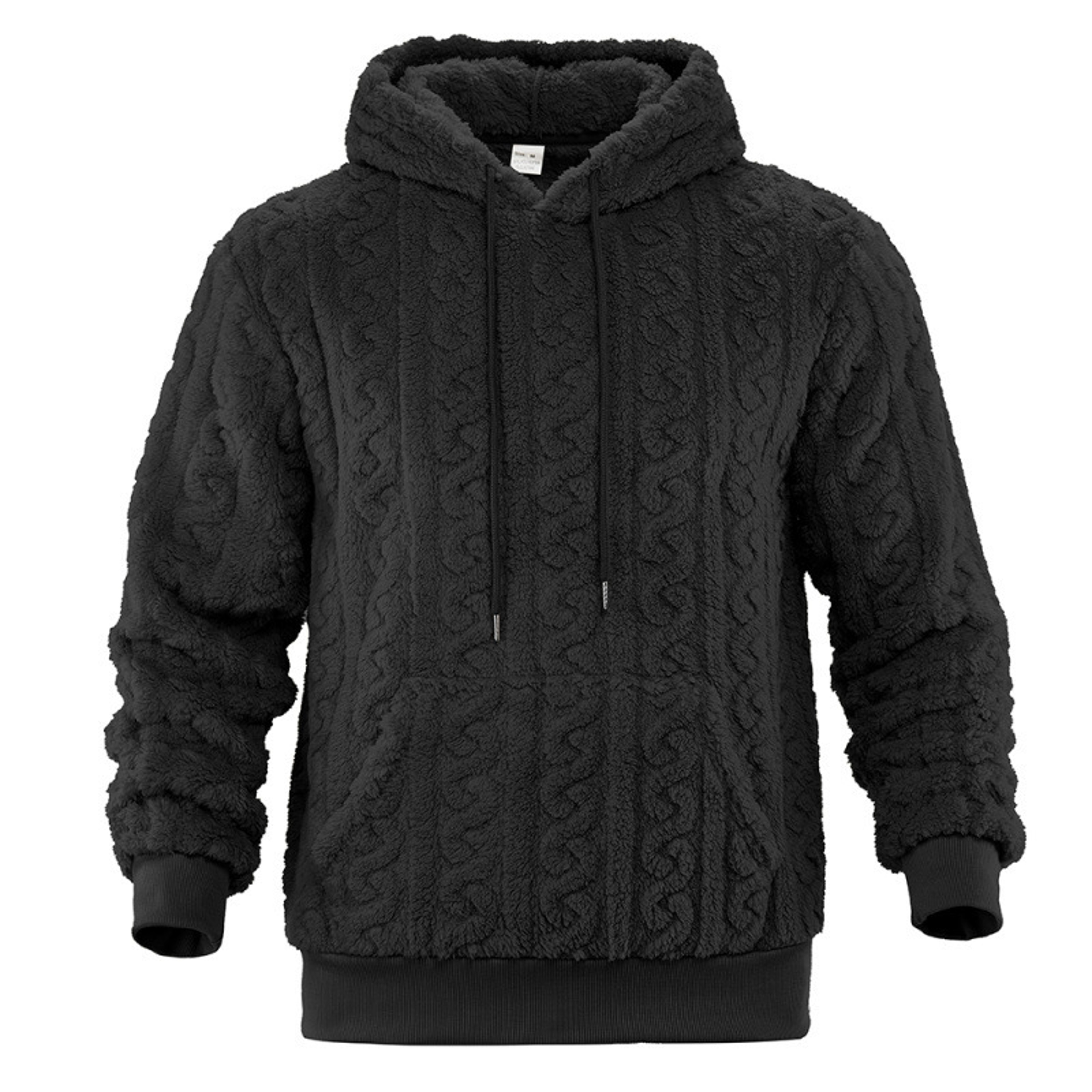 Mens Retro Velvet Hooded Sweatshirt Loose Warm Streetwear Pullover – view 9