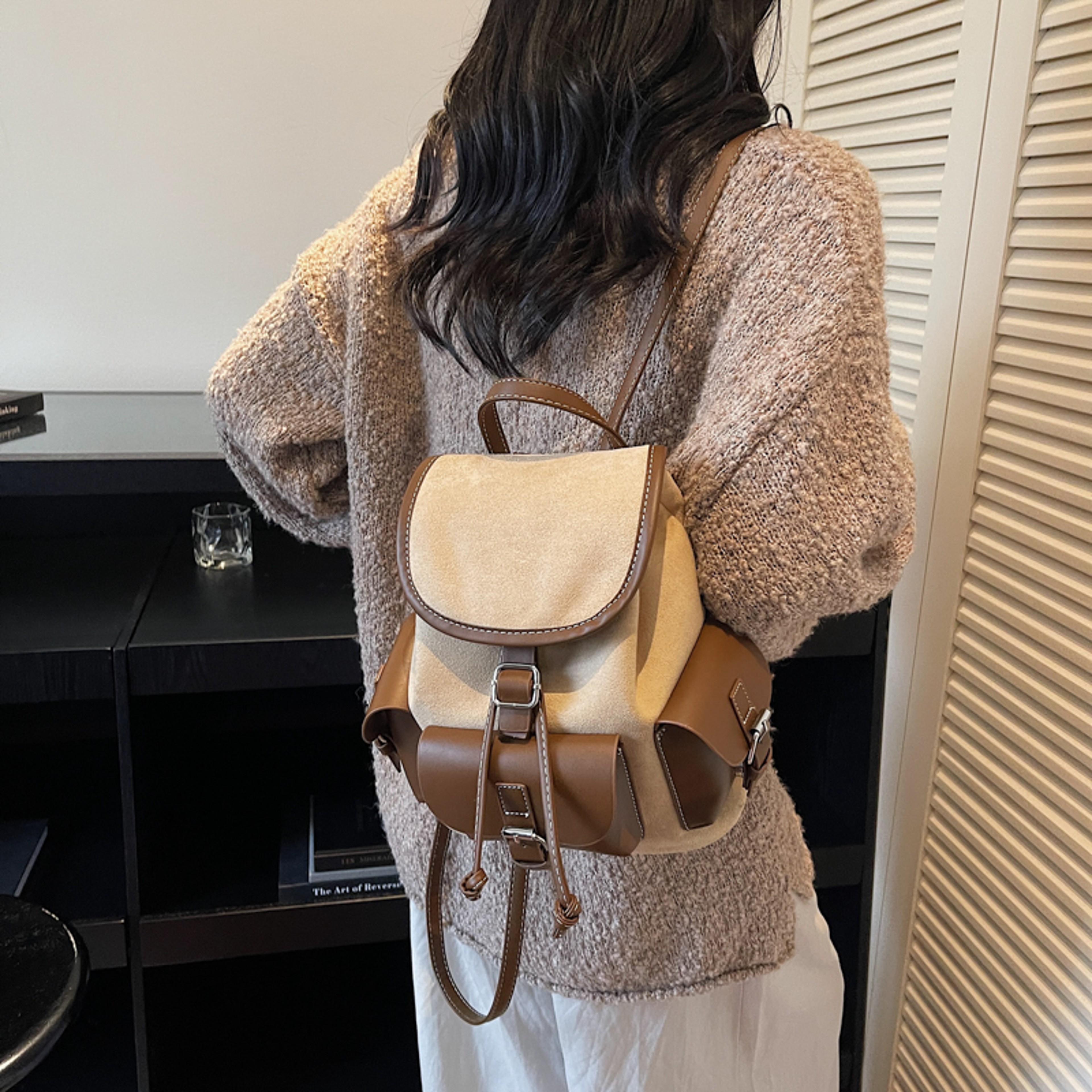 Korean Fashion Small PU Leather Backpack for Women – Multi-Pocket Stylish School Bag and Casual Daypack – view 3