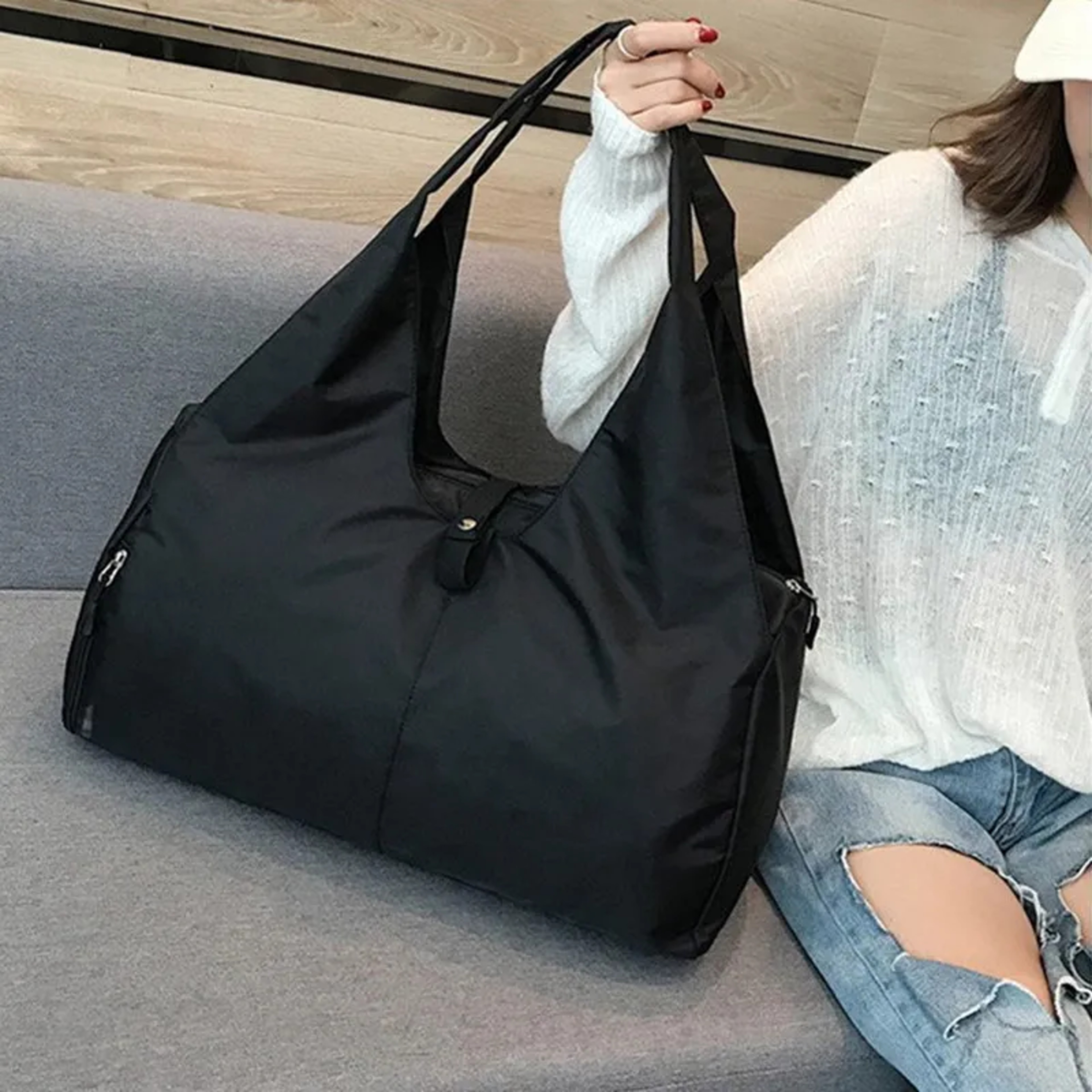 All-in-One Fitness Tote: Waterproof Gym Bag with Dedicated Yoga Mat Carrier and Wet Dry Separation – view 1