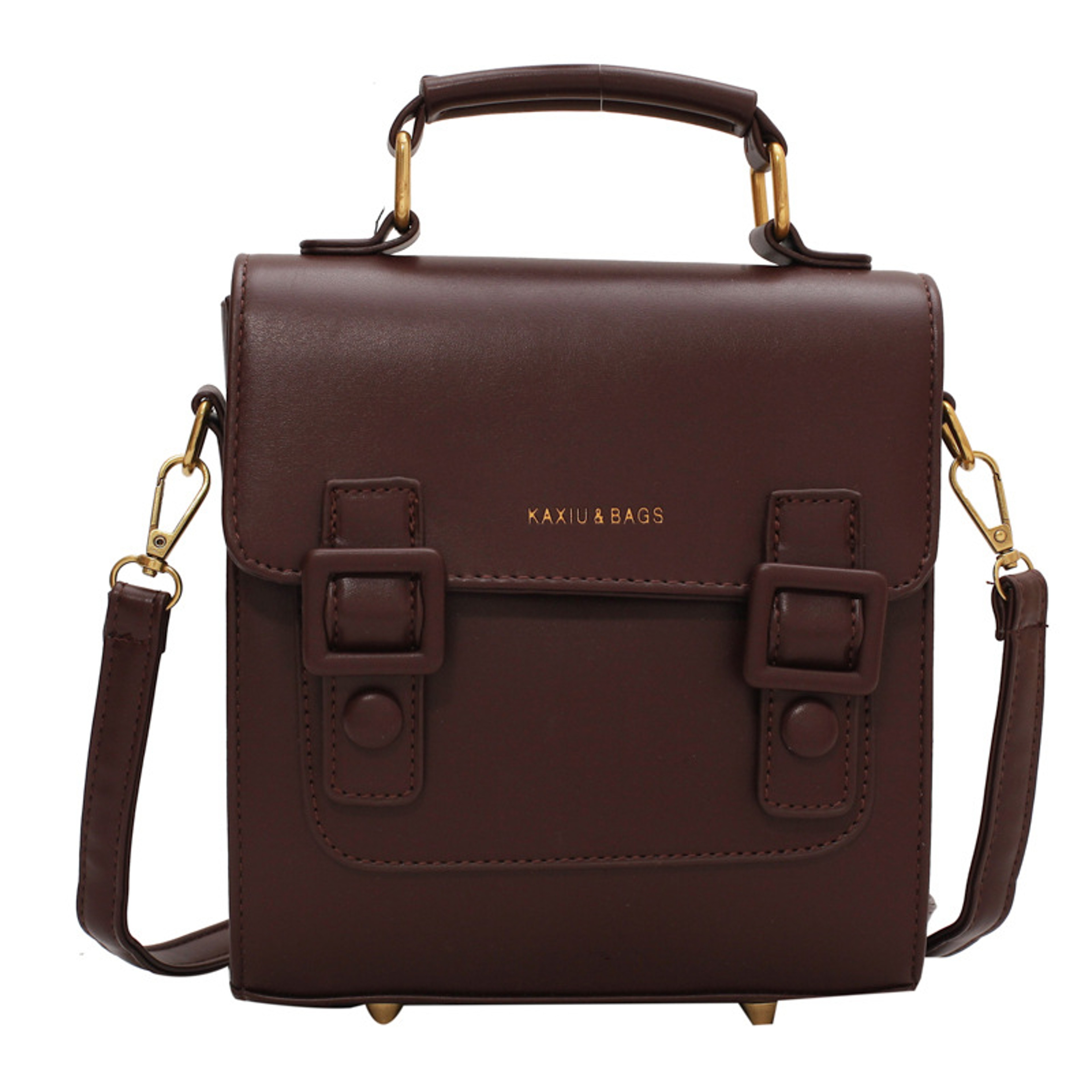 Vintage Convertible PU Leather JK Backpack and Crossbody Satchel for Women – view 9