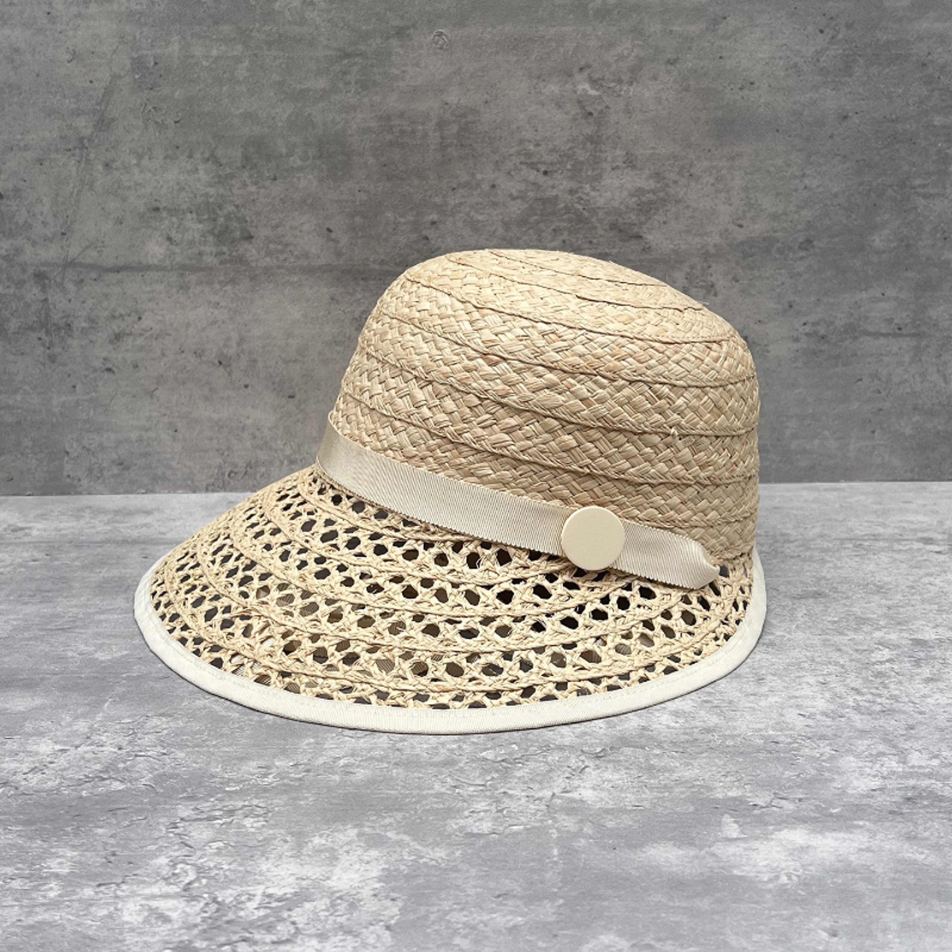 French Style Wide Brim Straw Sun Hat for Women with Ribbon and Adjustable Chin Strap – view 6