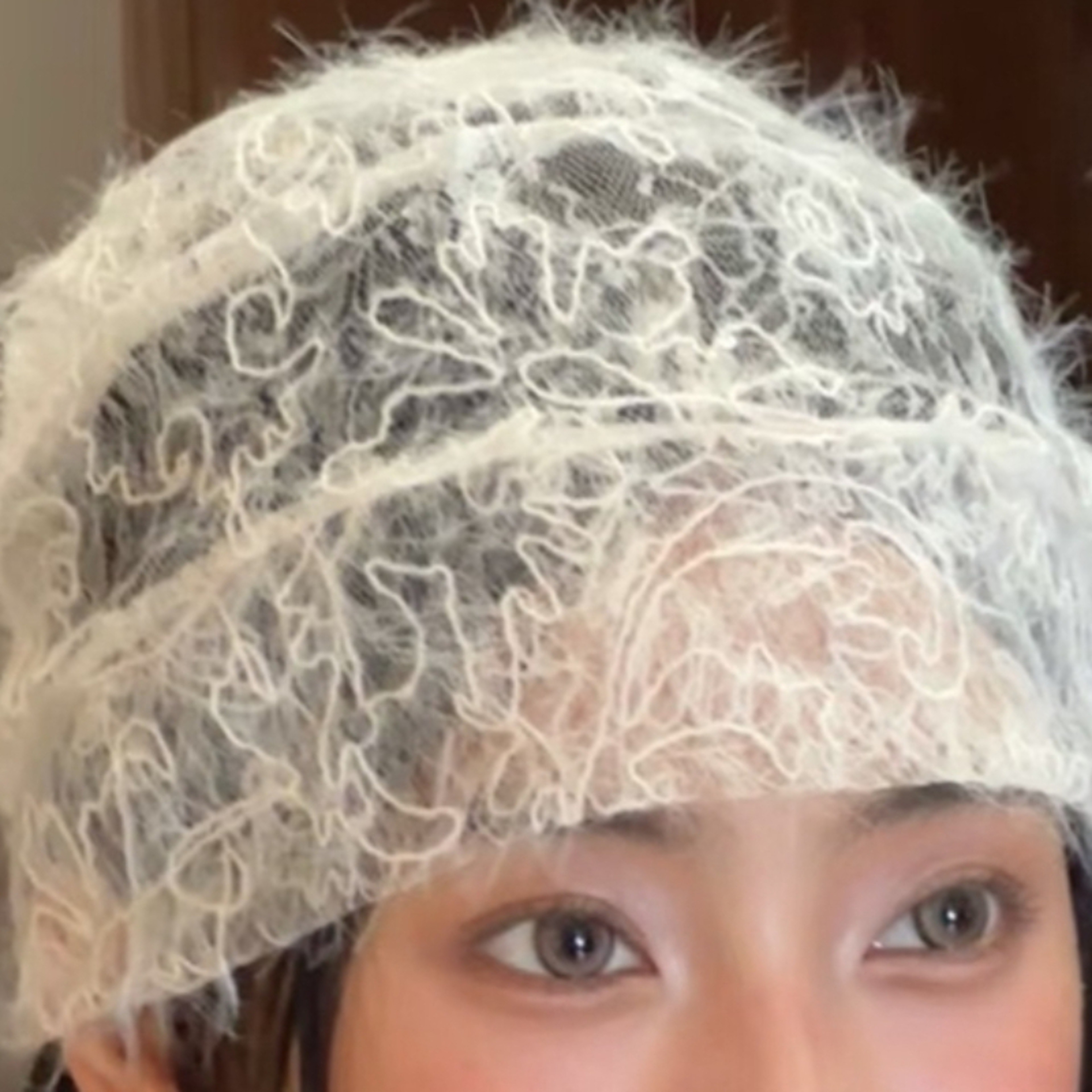 Vintage French Bridal Lace Hat for Elegant Wedding Headpiece – view 6