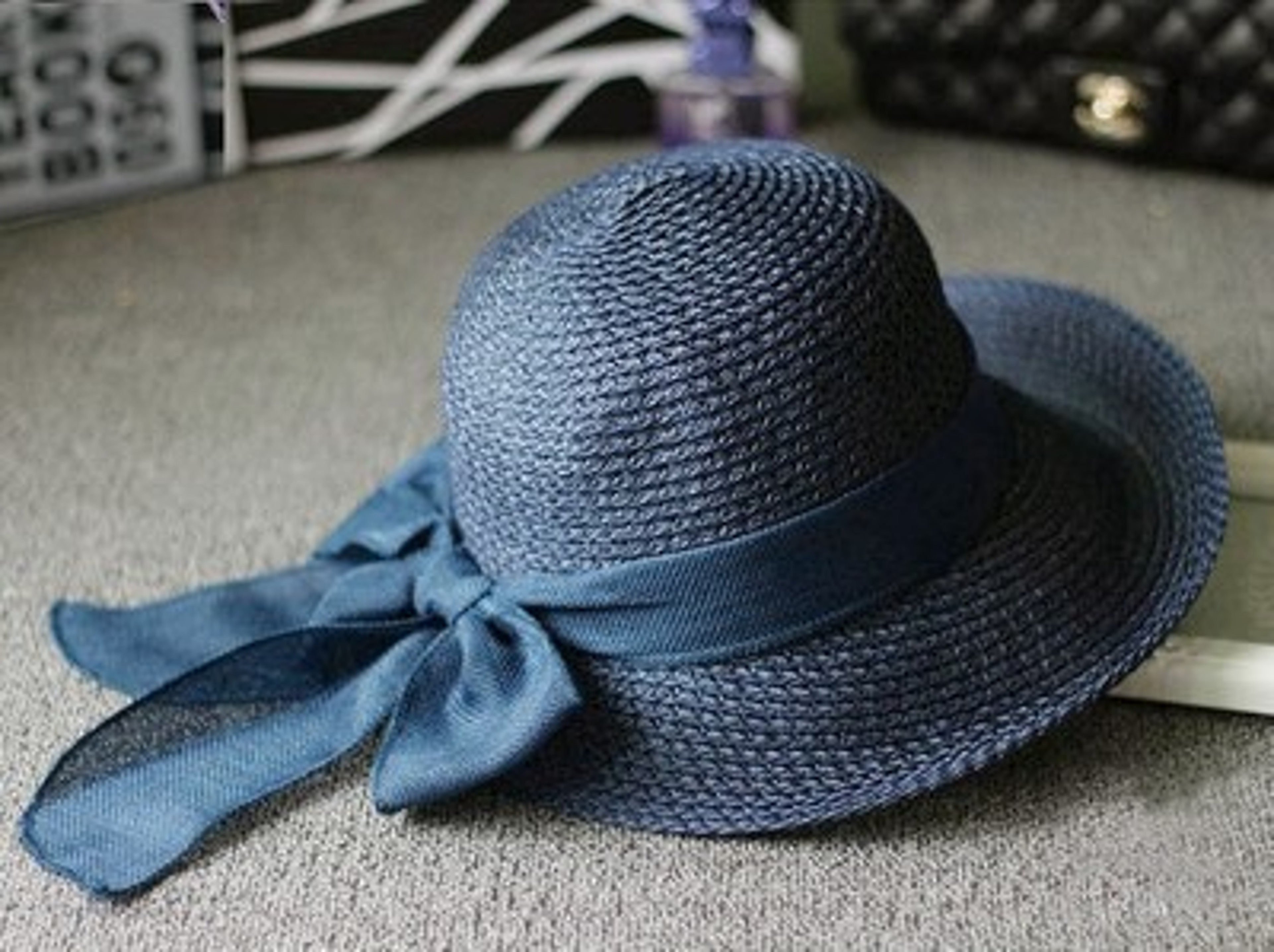 Korean Style Wide Brim Straw Hat – Versatile UV Protection Summer Beach Hat for Women – view 9