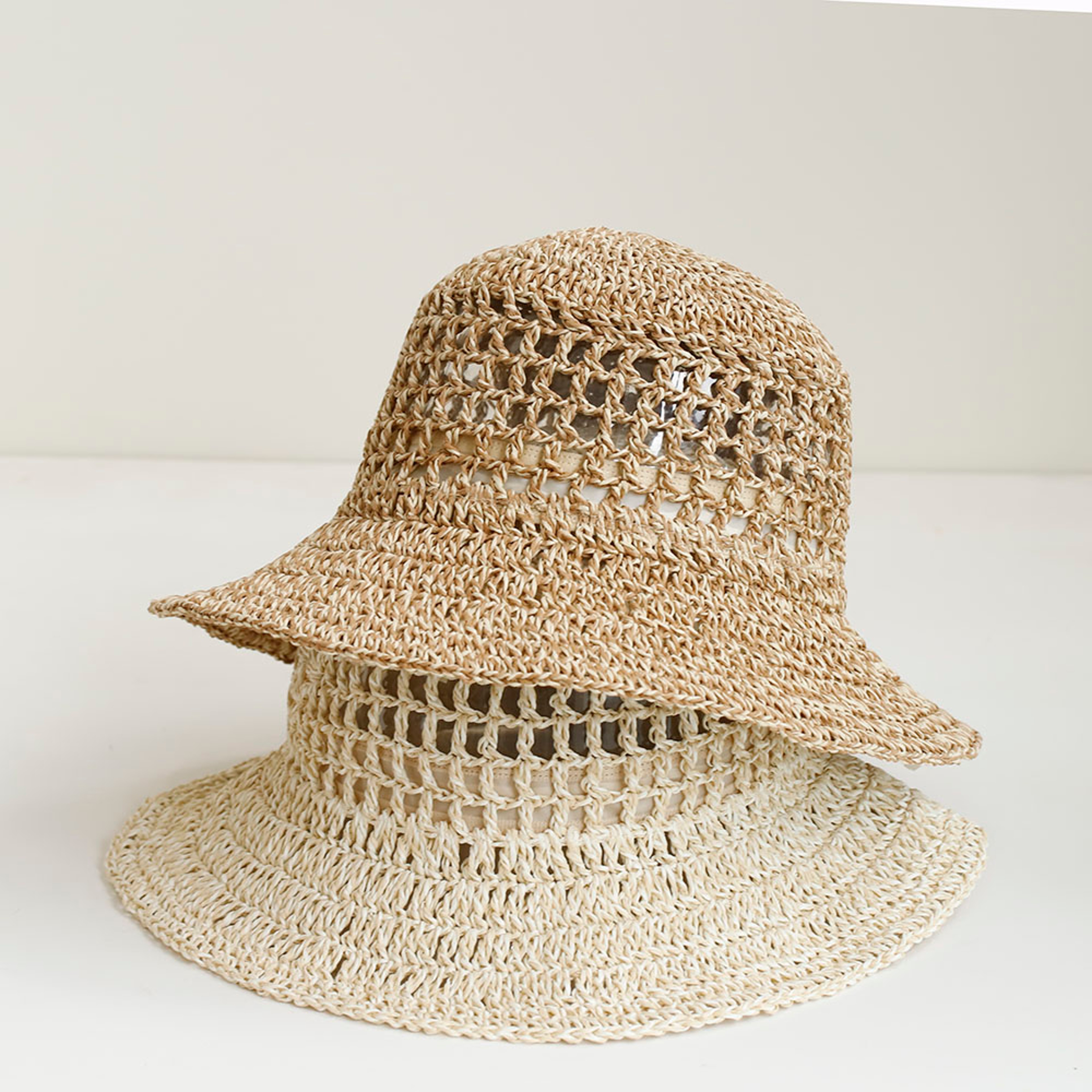 Womens Breathable Straw Bucket Hat – Wide Brim Foldable Beach Sun Hat for UV Protection and Summer Travel – view 1
