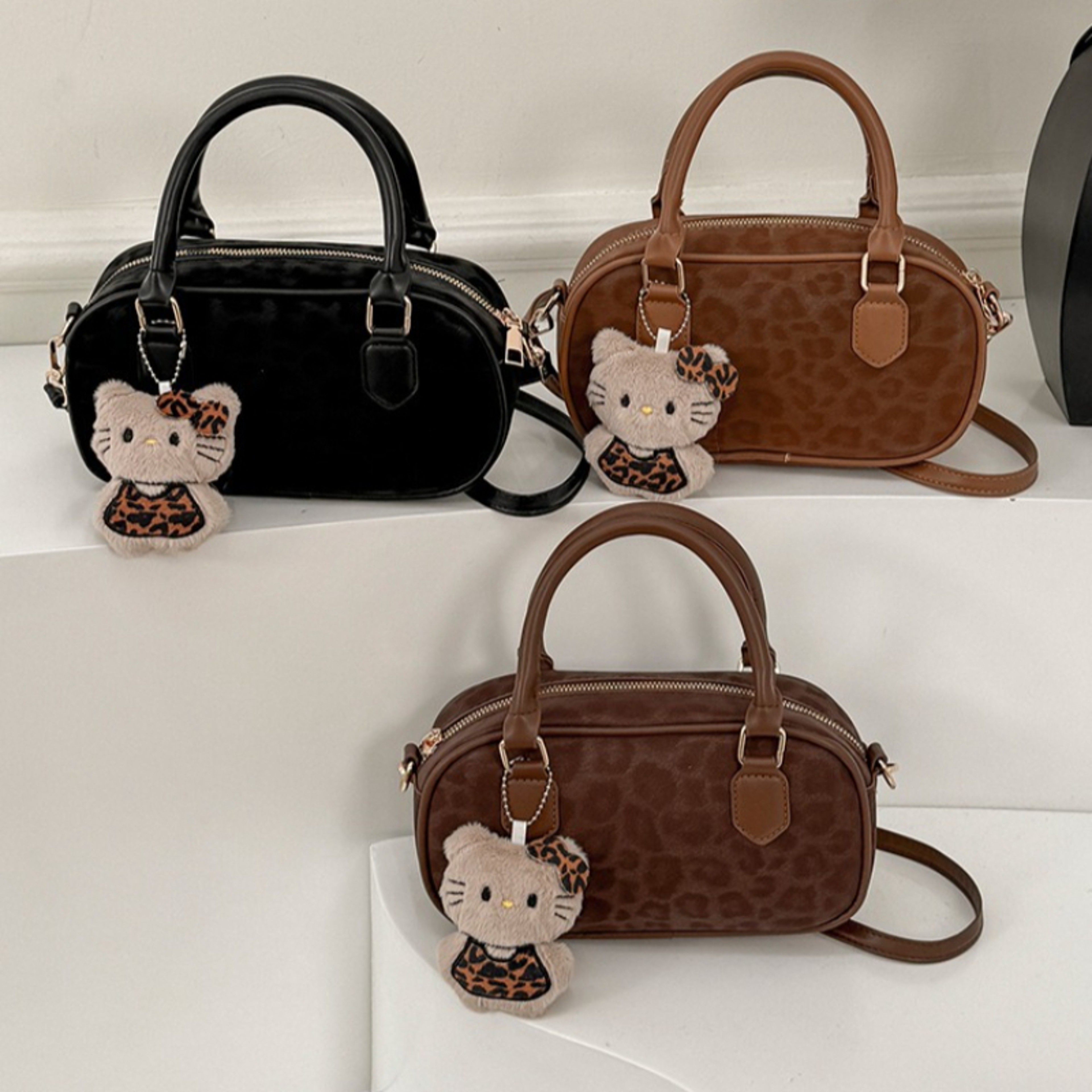 Classic Leopard Print Bowling Bag: Luxury Crossbody Bag for Women – view 5