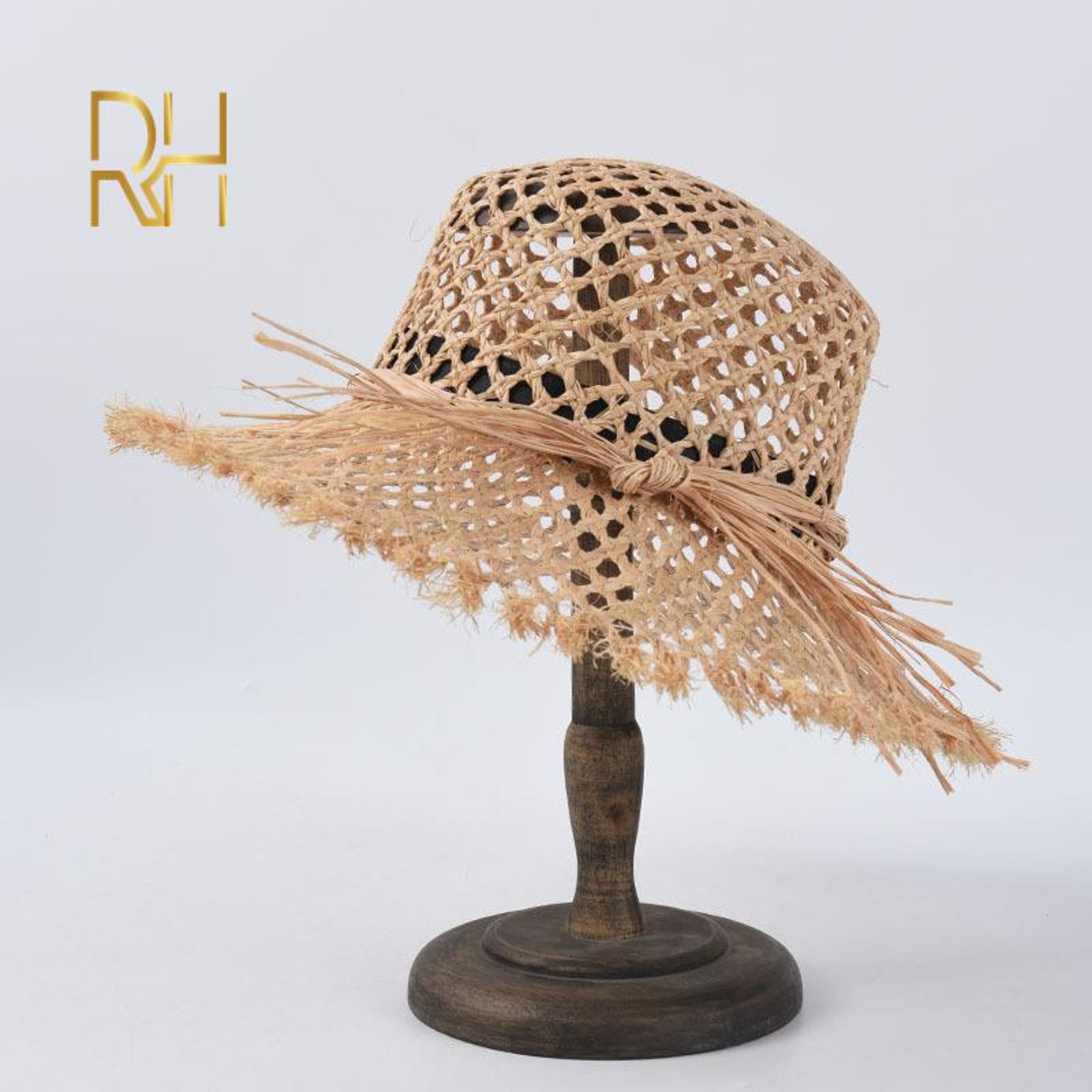 Womens Bow Raffia Straw Hat Wide Brim Breathable Summer Beach Cap – view 1