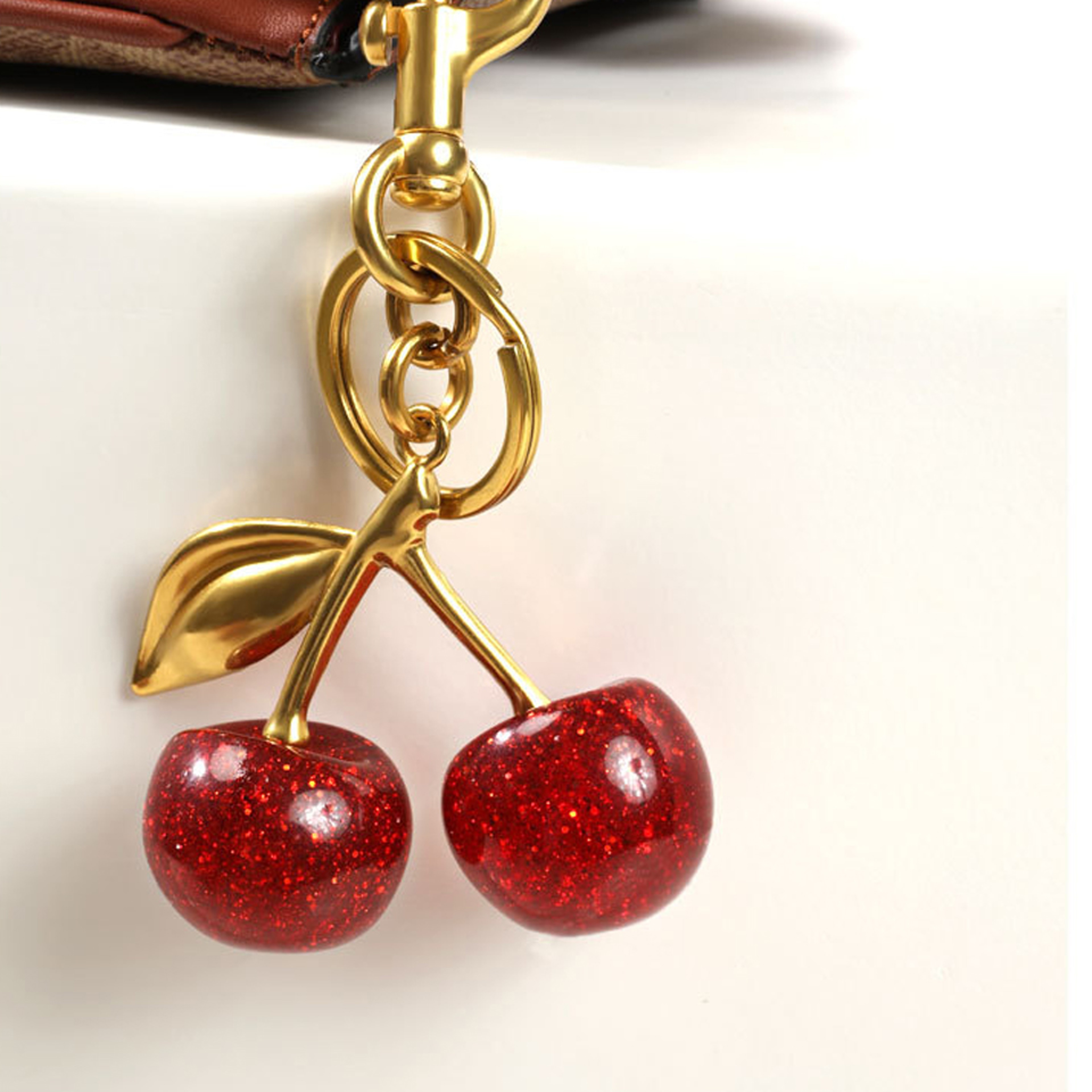 Sweet Summer Red Cherry Keychain Accessory – view 5