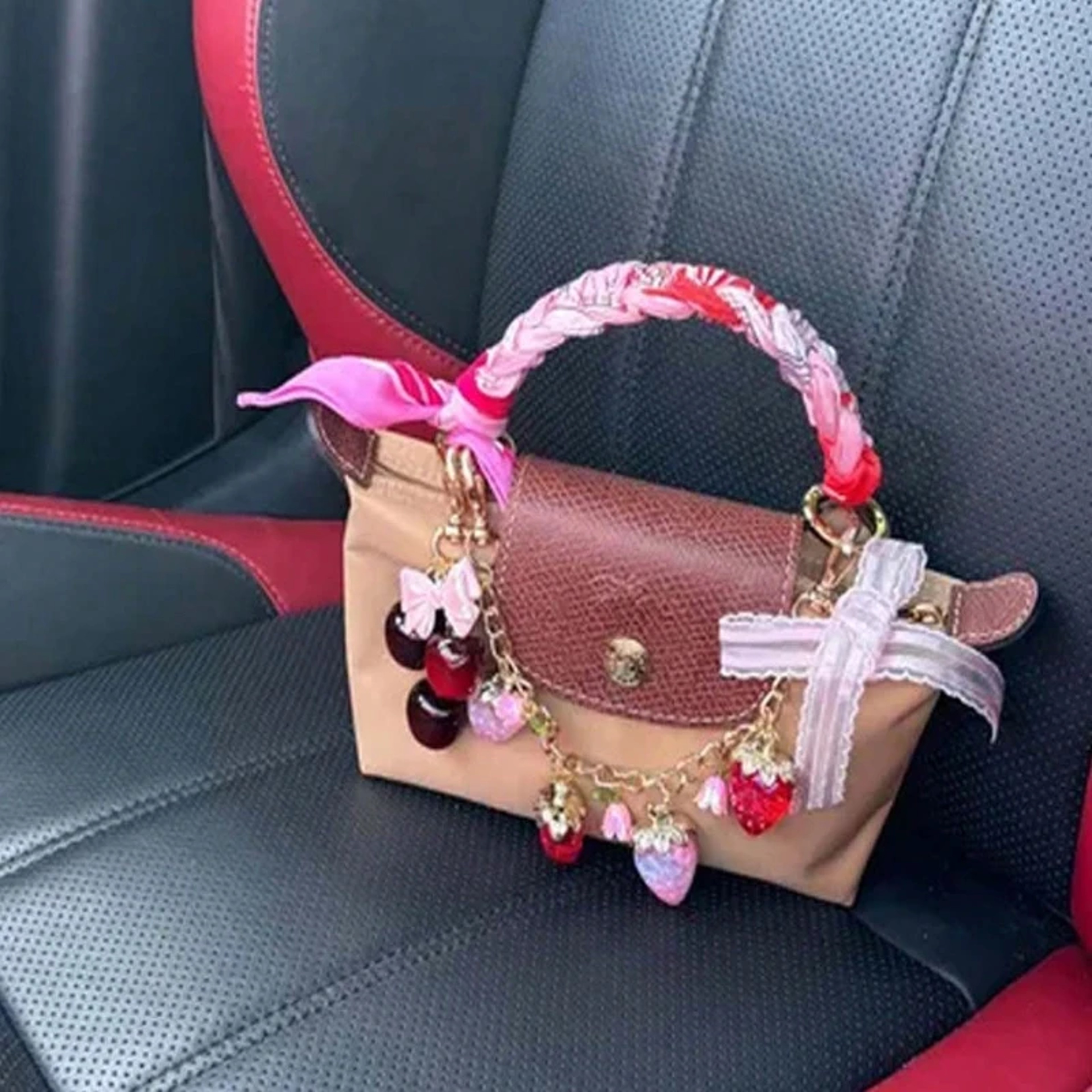 Glitter Cherry Bag Charm And Cute Keychain For Designer Handbags 1