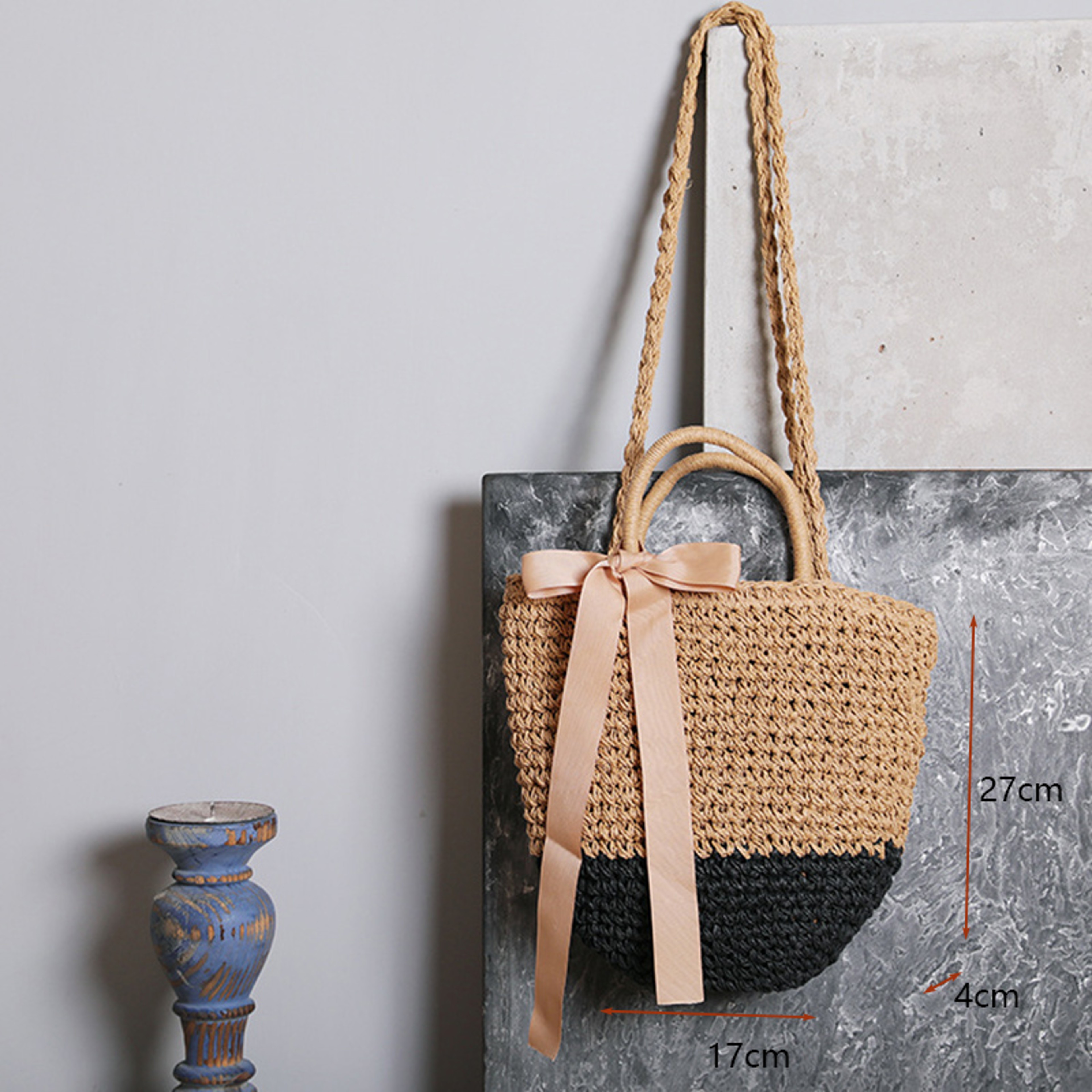 Handmade Woven Straw Tote and Summer Beach Bag for Women – view 10