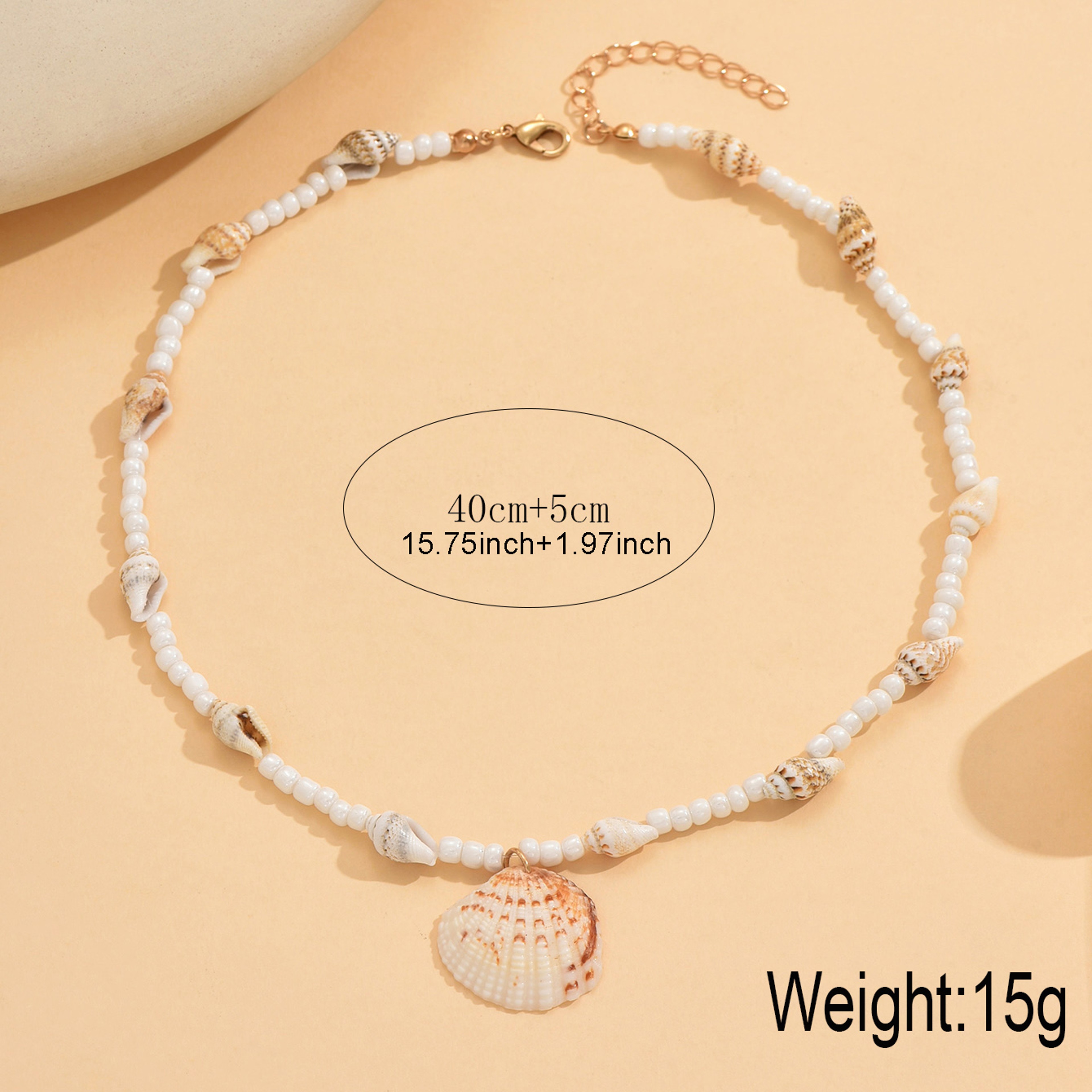 Boho Seashell Choker Necklace – Adjustable Summer Beach Jewelry for Women – view 4