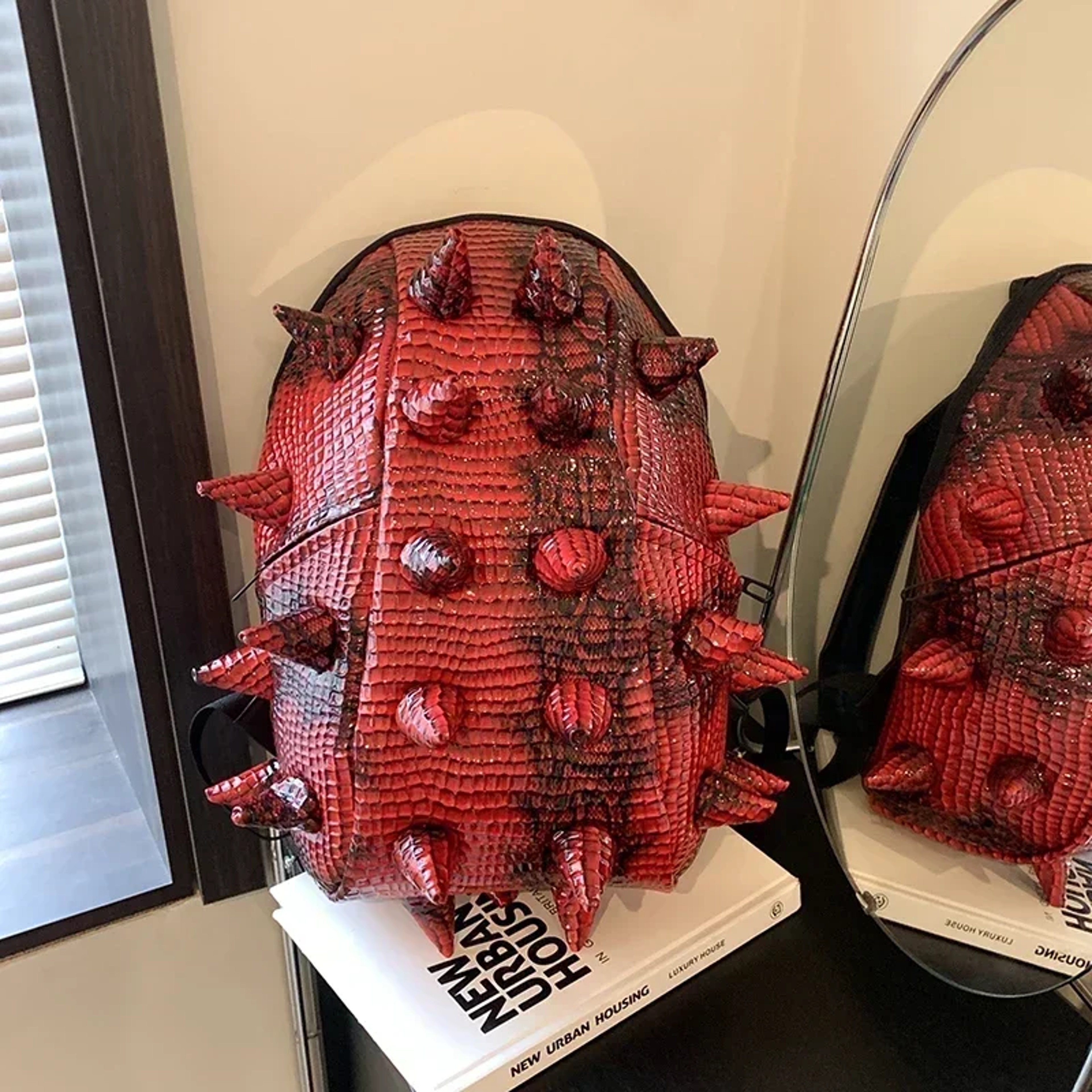 Trendy Hedgehog Shape Backpack Large Capacity Unique Fashion School Bag – view 2