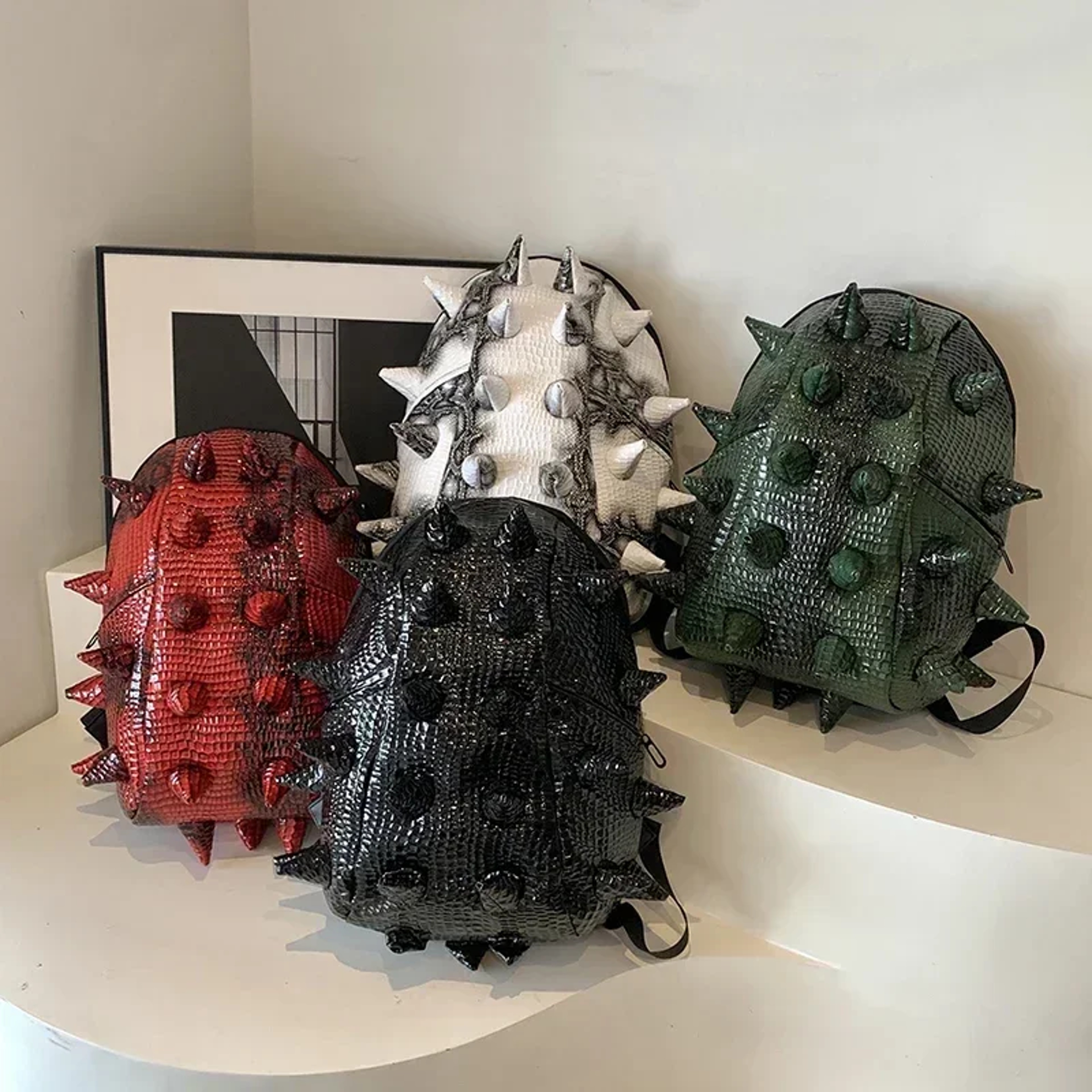 Trendy Hedgehog Shape Backpack Large Capacity Unique Fashion School Bag – view 5