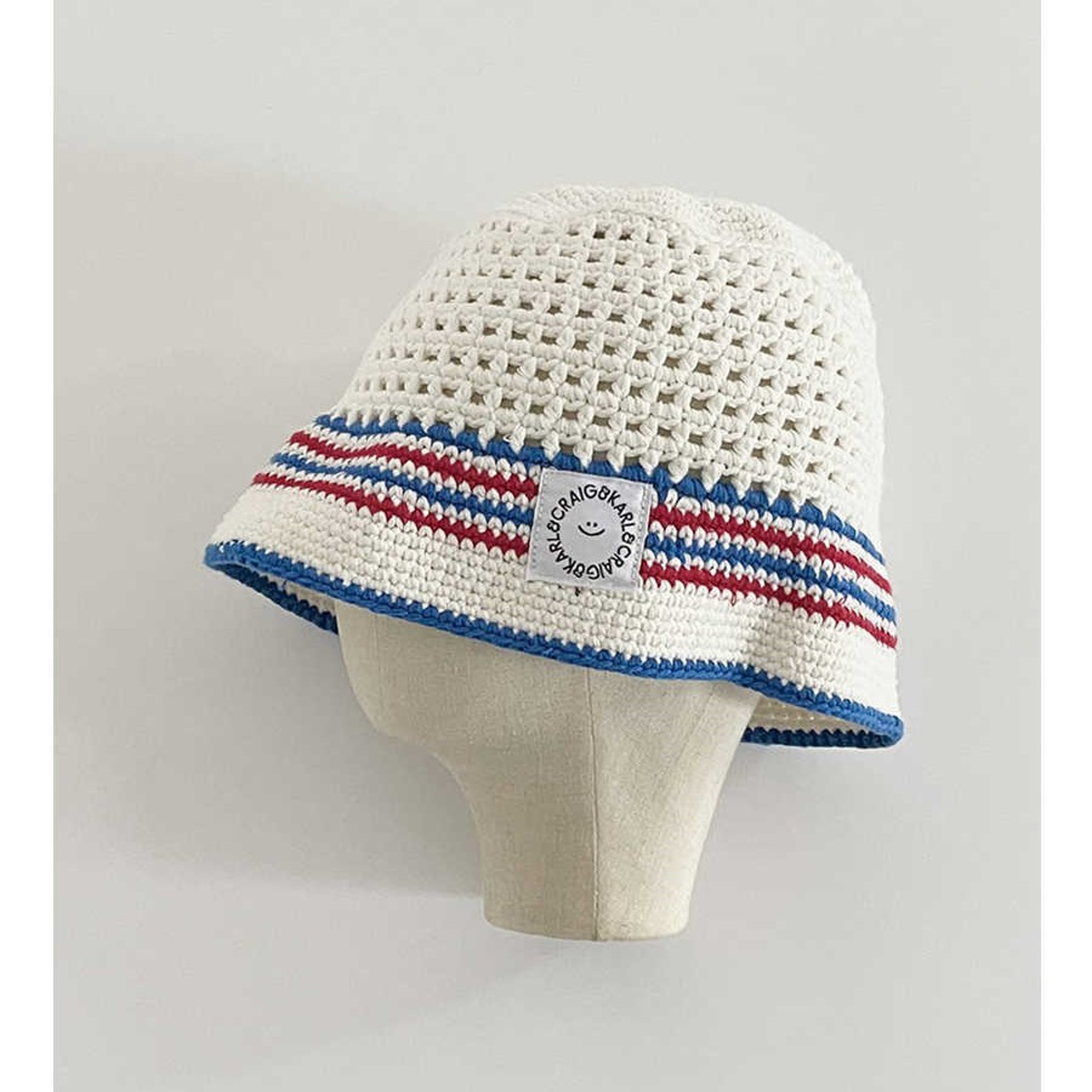 Korean Style Contrasting Striped Knitted Bucket Hat – Lightweight Summer Fisherman Hat & Beach Sun Cap – view 2