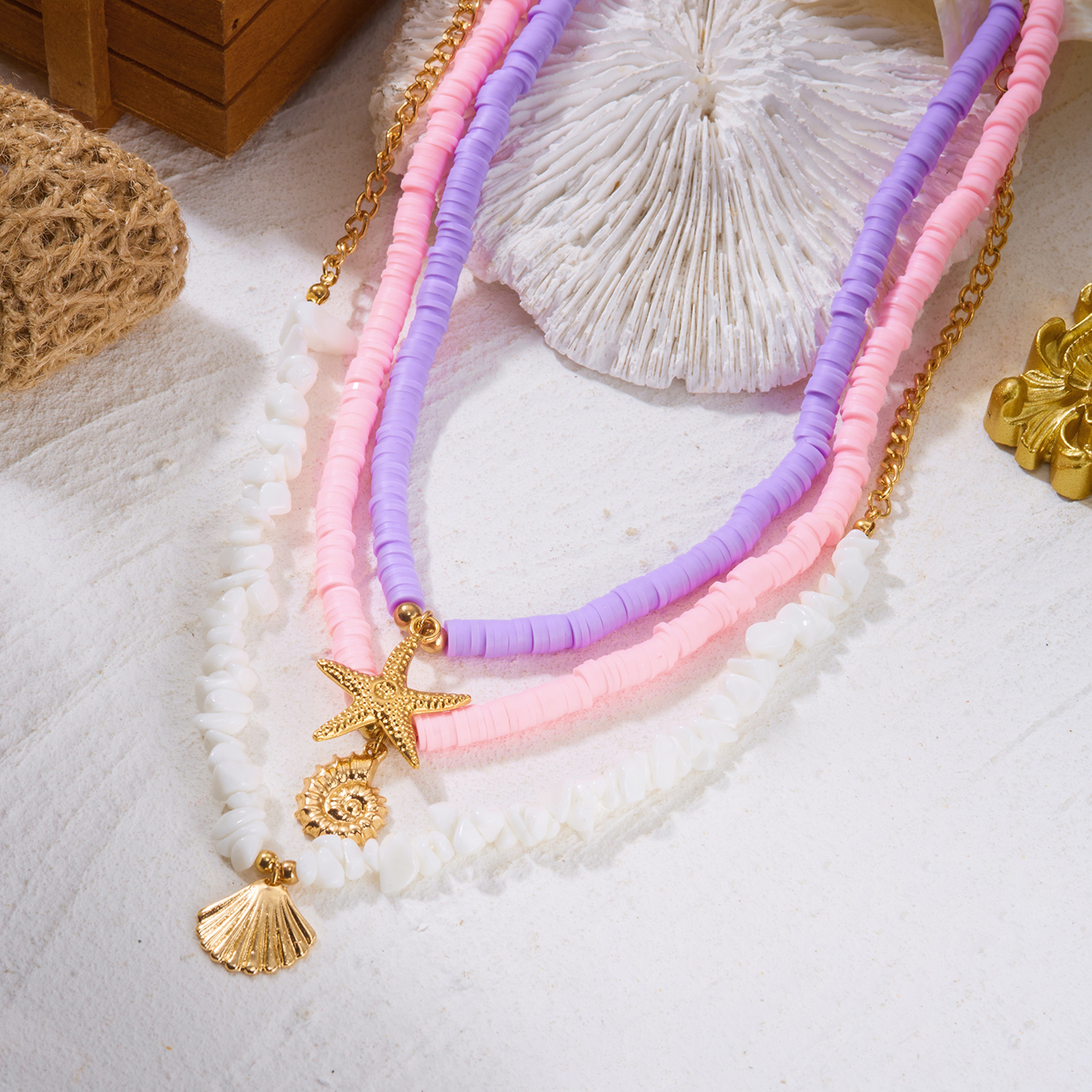 Colorful Starfish Pendant Necklace: Boho Beach Jewelry & Summer Gift – view 4