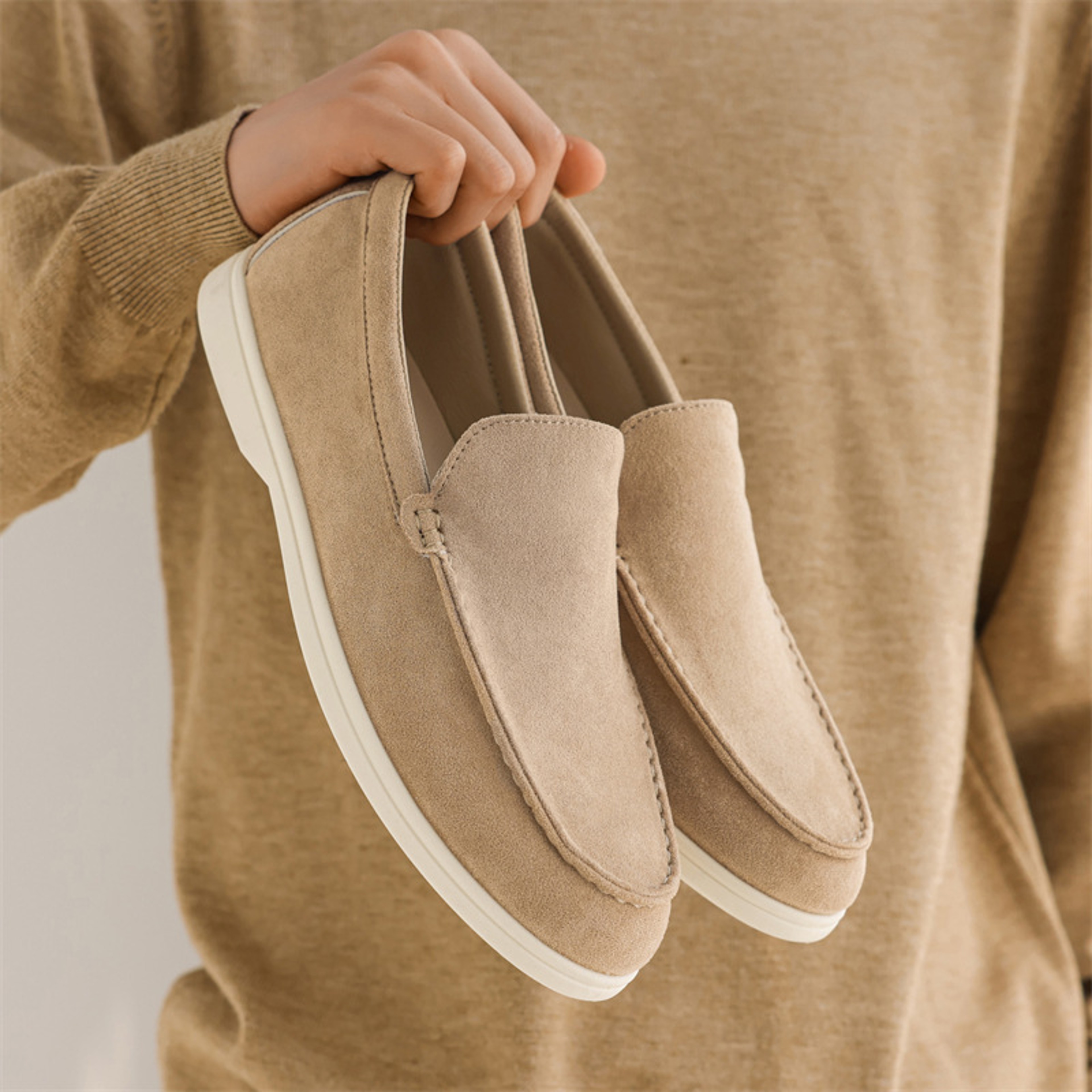 Premium Suede Leather Loafers Lightweight SlipOn Driving Shoes For Men 6