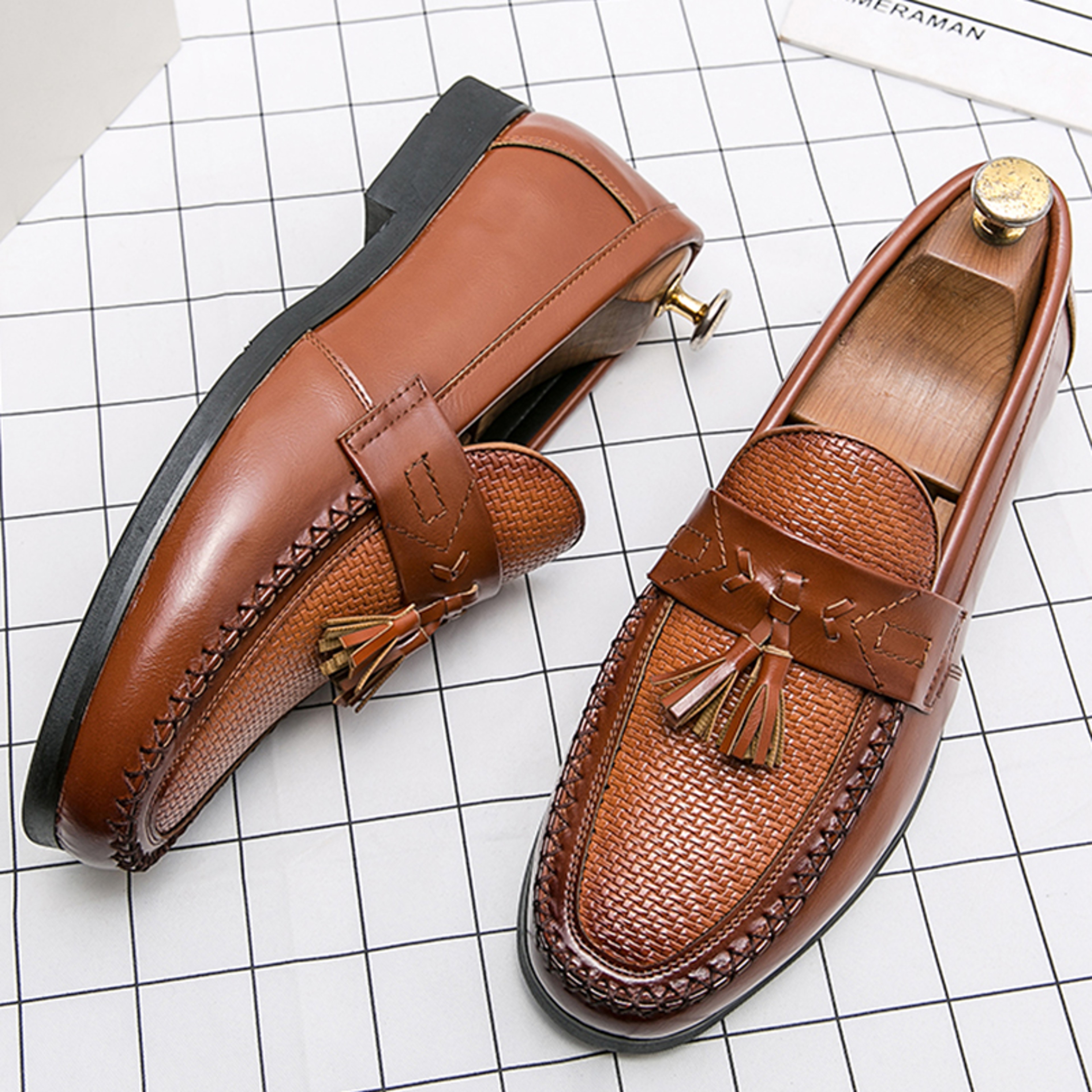 Premium Mens Tassel Loafers – Elegant Business Casual Leather Shoes for Weddings and Formal Events – view 1