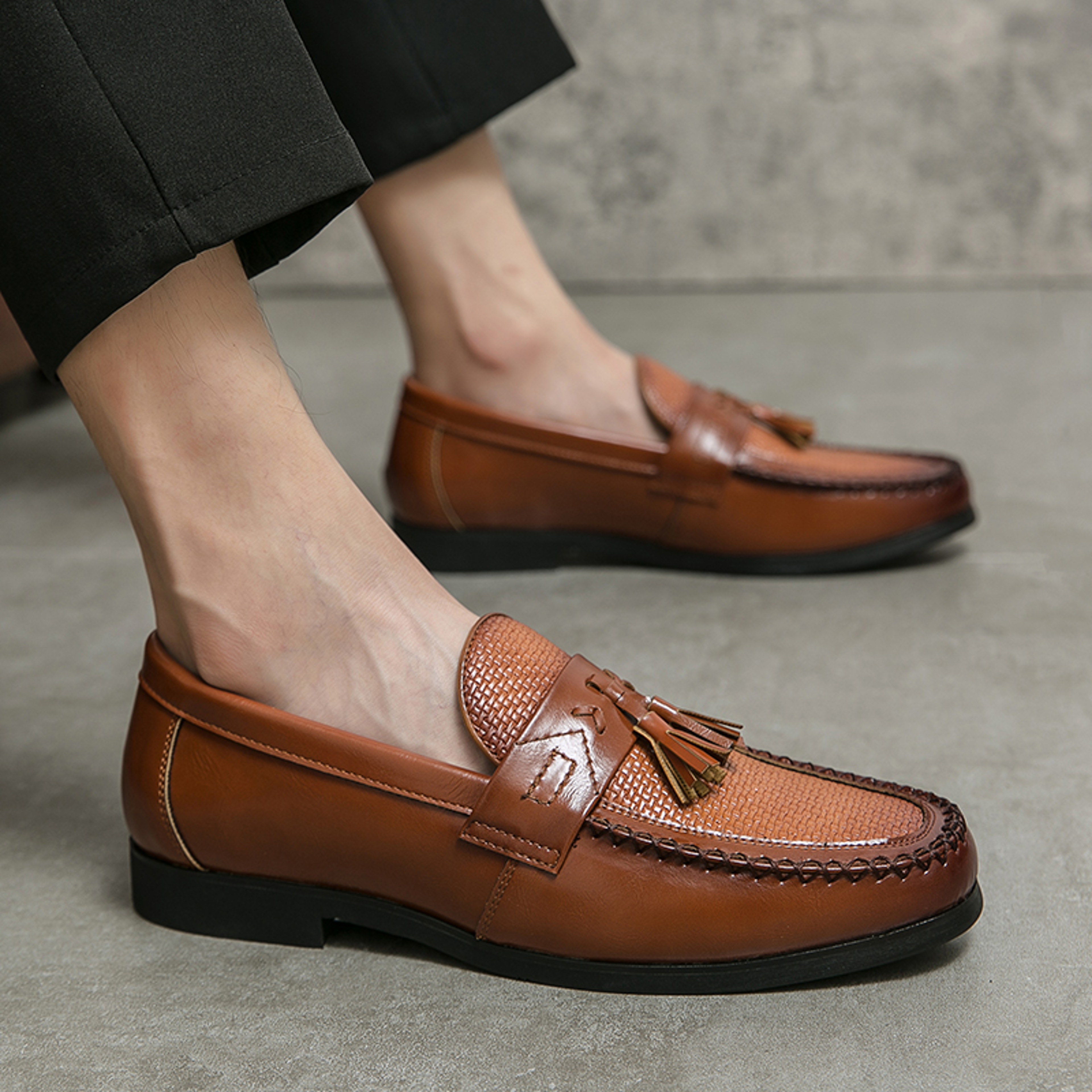 Premium Mens Tassel Loafers – Elegant Business Casual Leather Shoes for Weddings and Formal Events – view 3