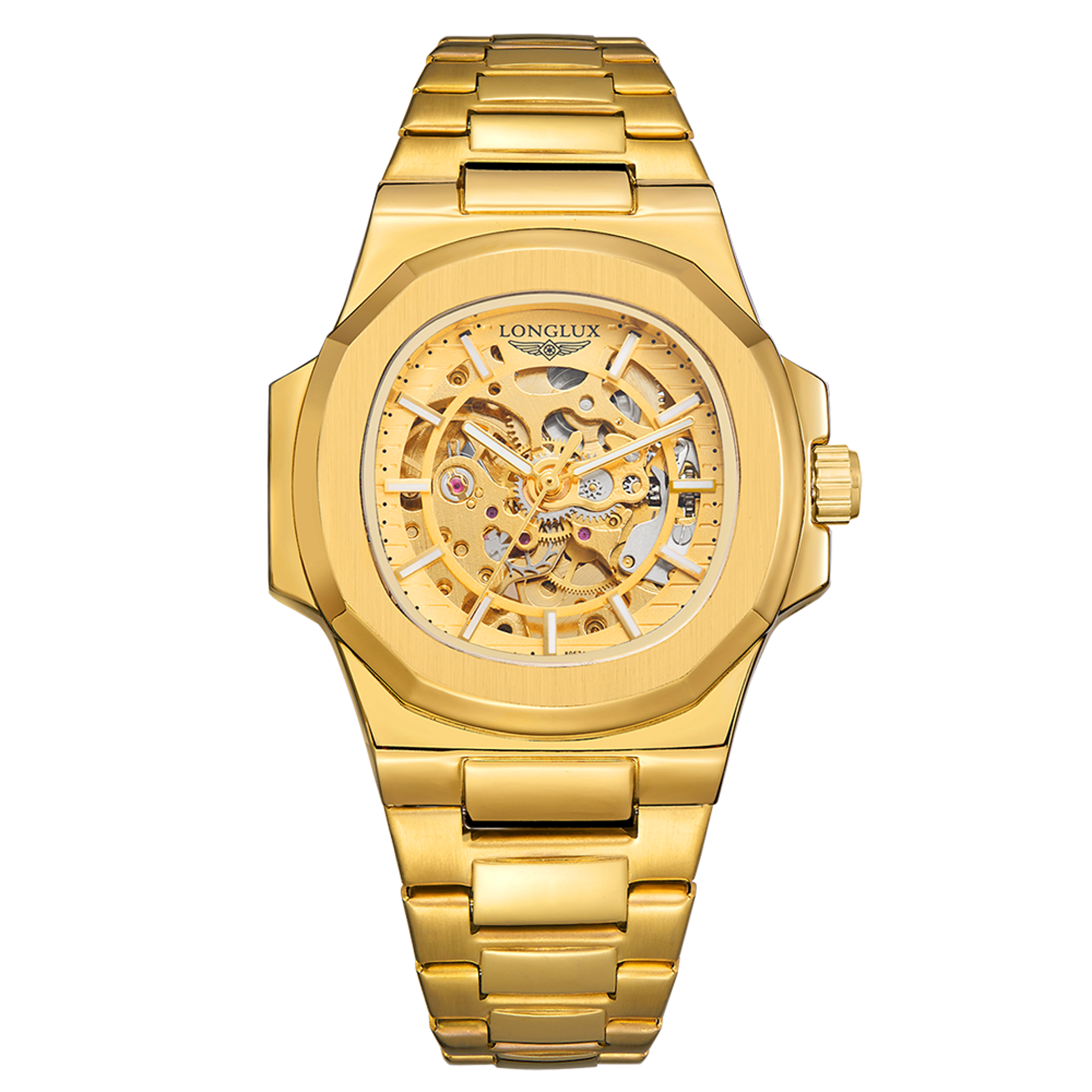 Men Automatic Mechanical Skeleton Watch – Luxury Stainless Steel Self-Winding Business Timepiece – view 13