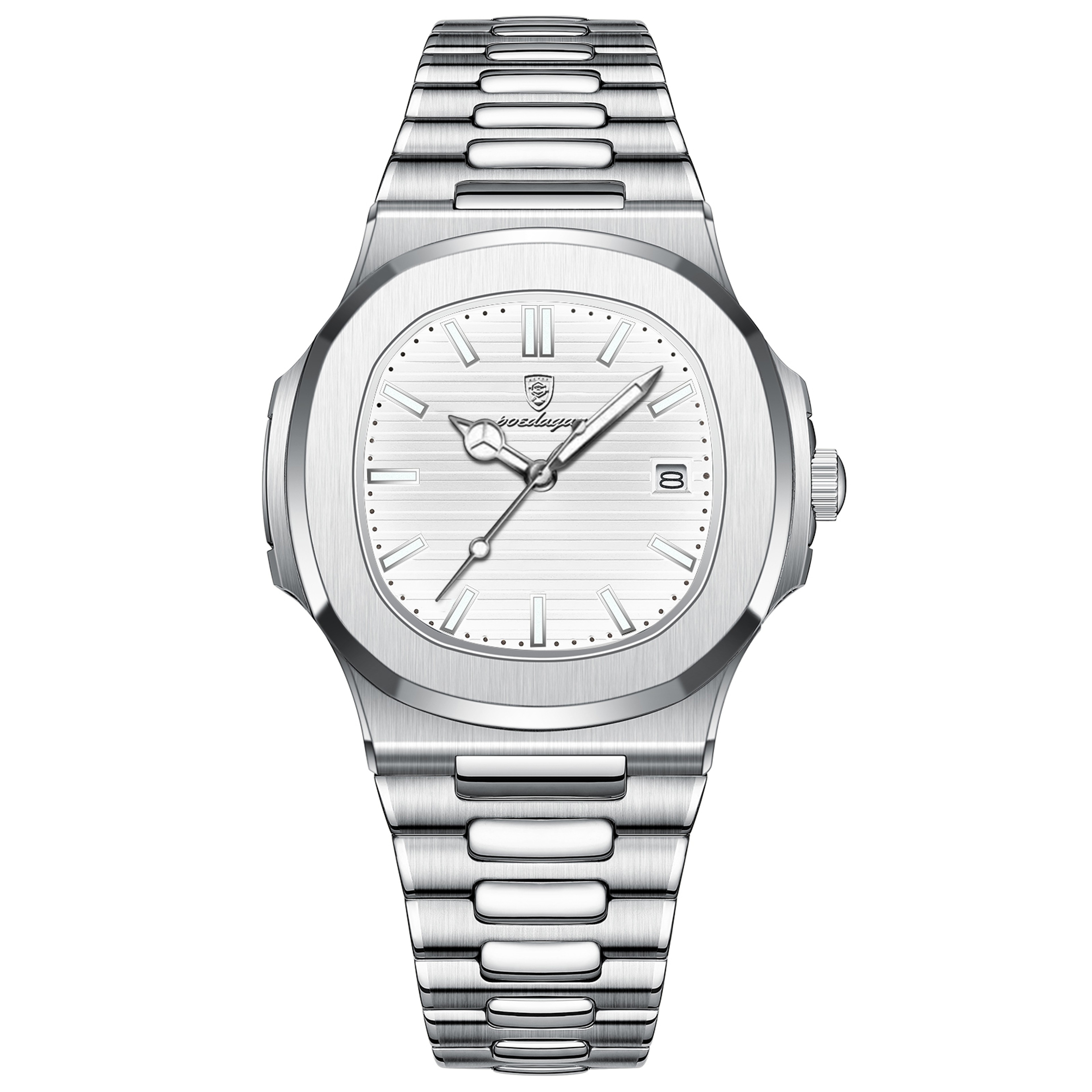 Luxury Square Men's Quartz Wristwatch: Stainless Steel Waterproof Business & Sports Watch – view 7