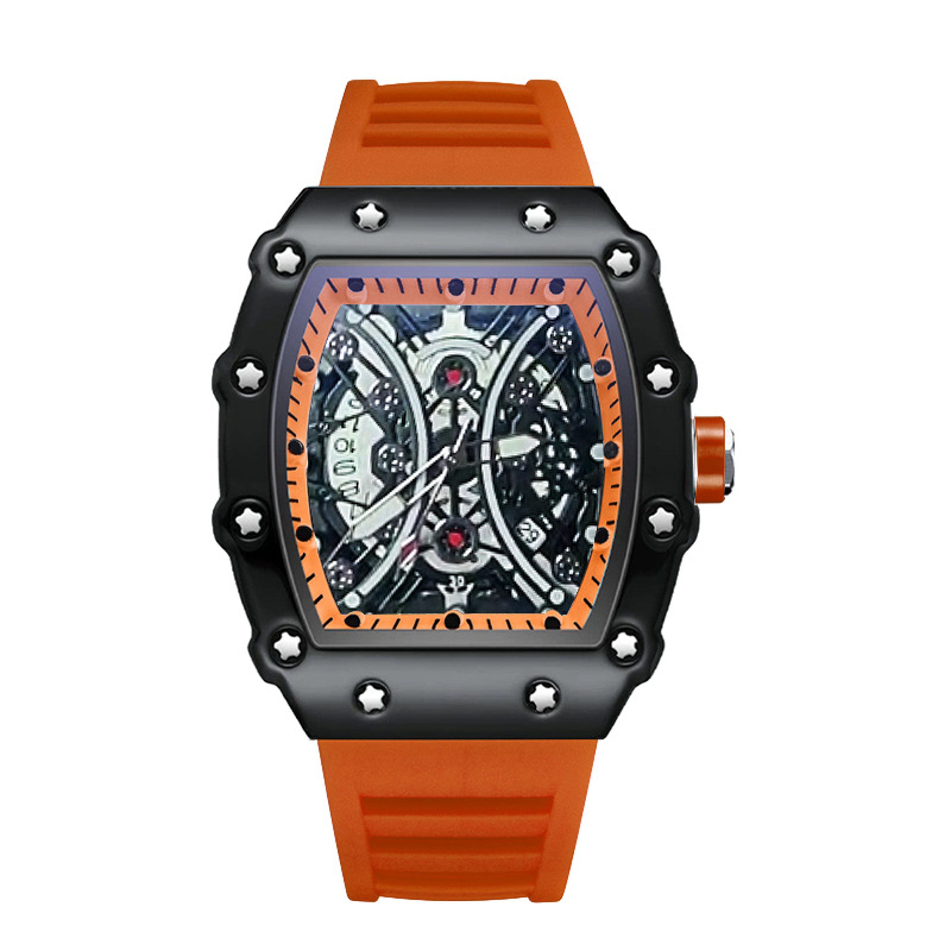 Luxury Mens Wine Barrel Watch with Luminous Dial and Calendar Sports Design – view 14