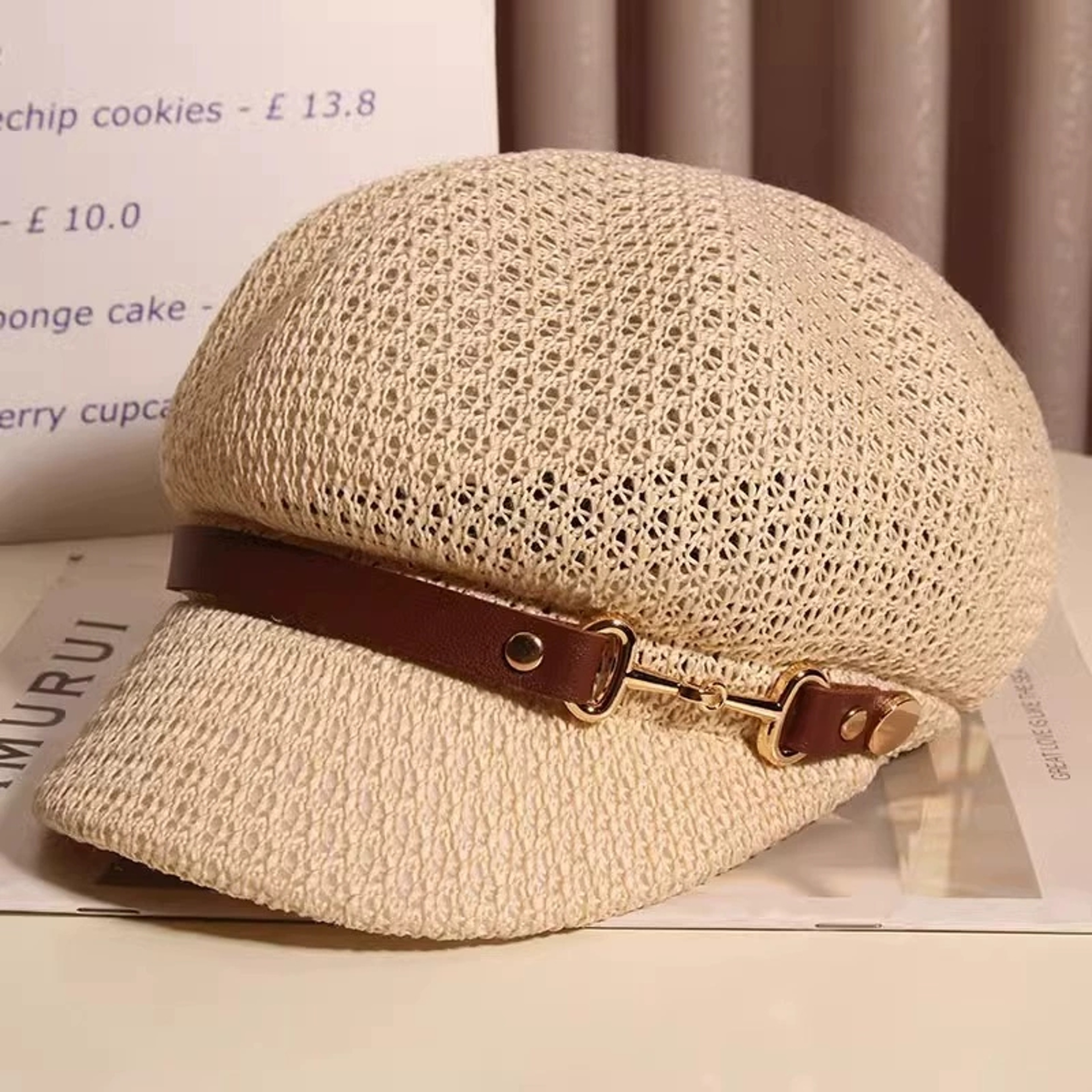 Korean Style Hollow Breathable Octagonal Hat and Summer Sun Protection Cap – view 5
