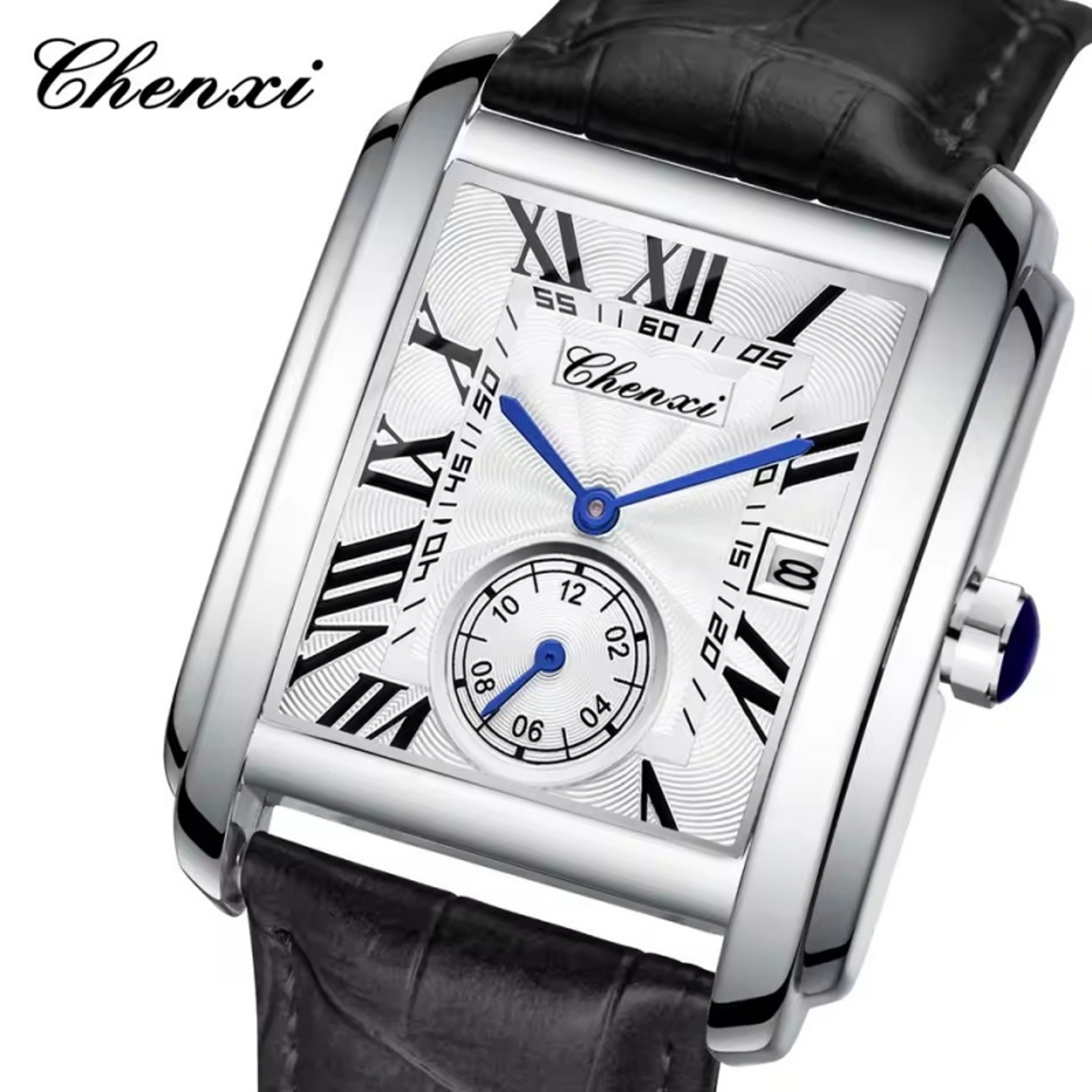 Elite Business Quartz Watch With Leather Strap And Calendar 2