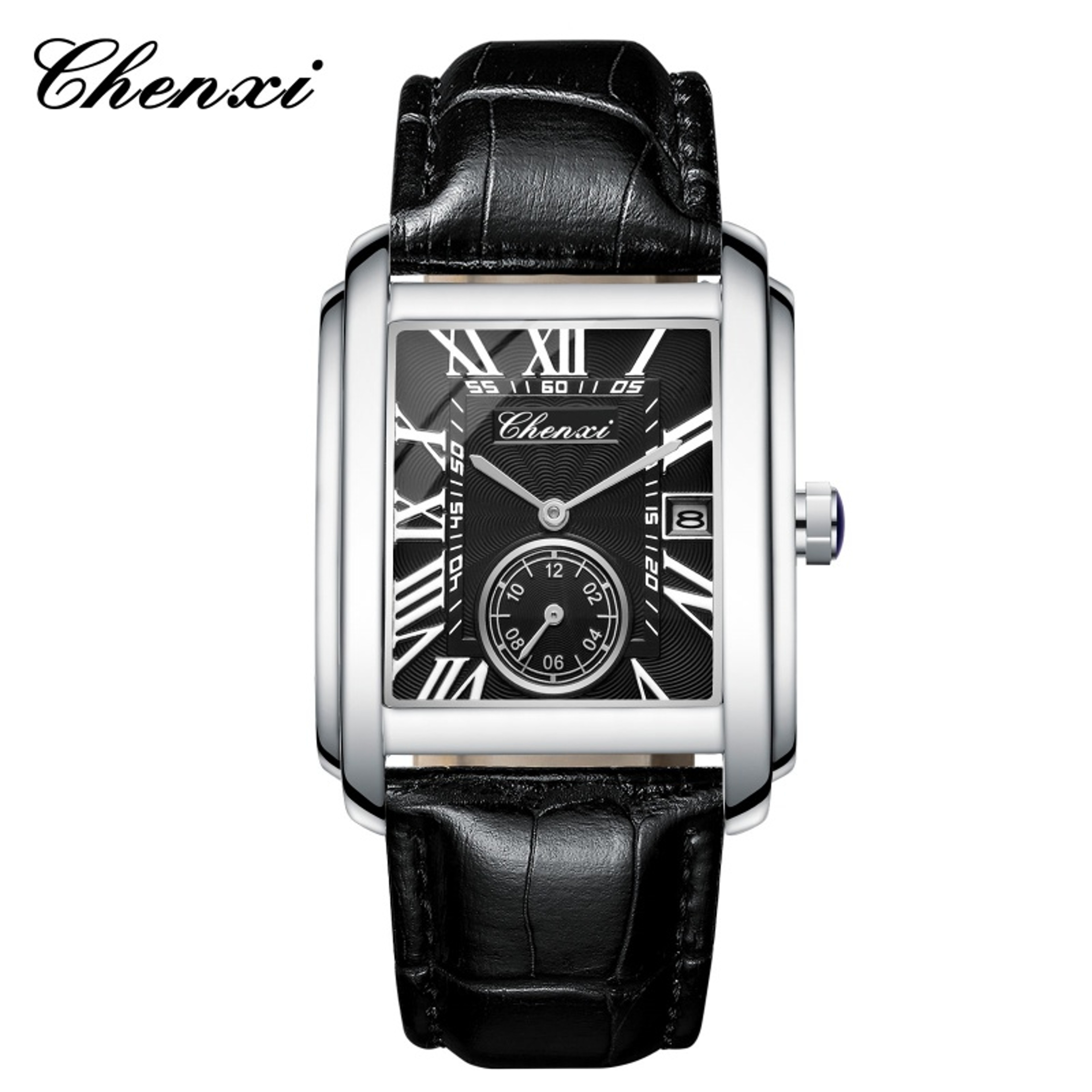 Elite Business Quartz Watch With Leather Strap And Calendar 8