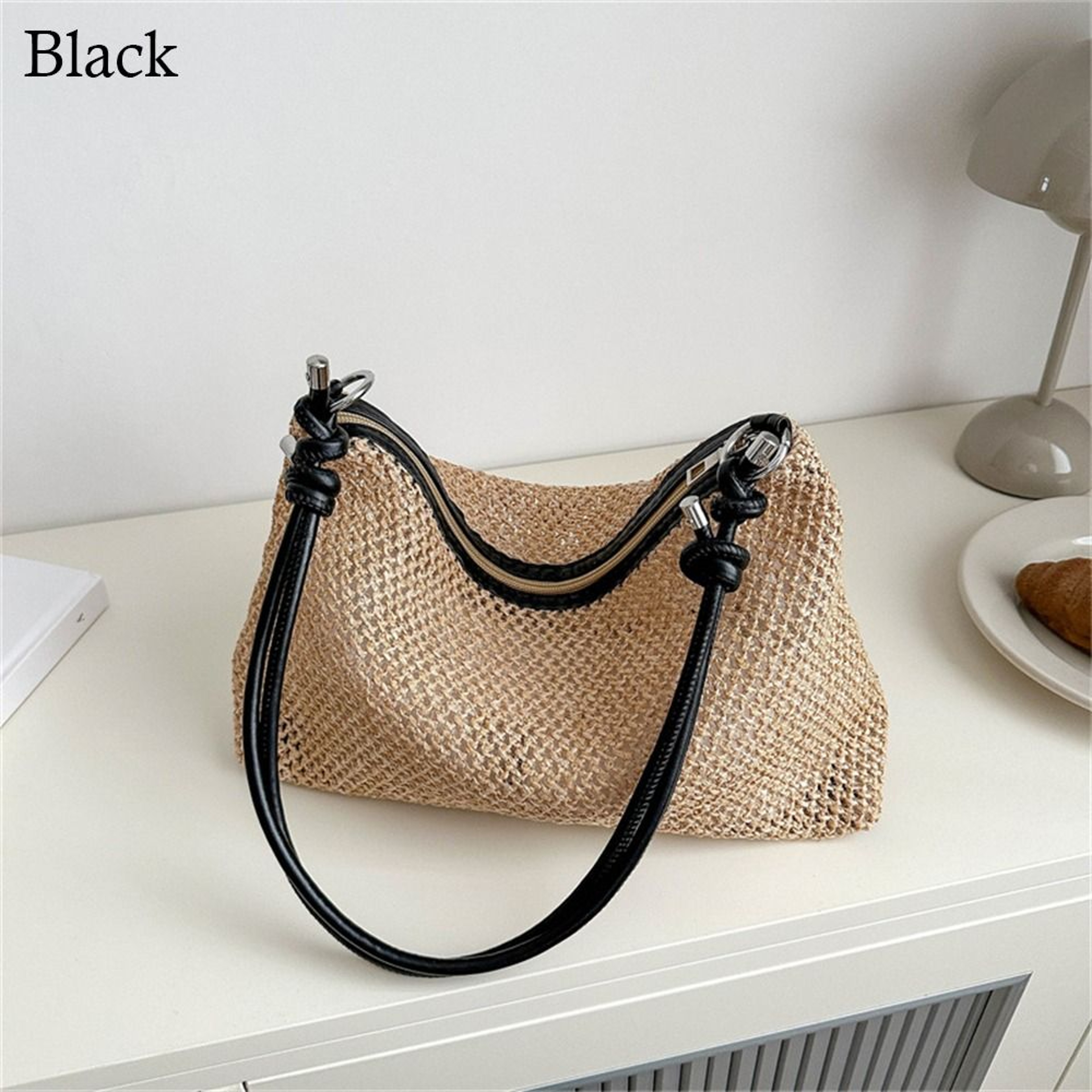 Handmade Woven Rattan Beach Bag – view 8