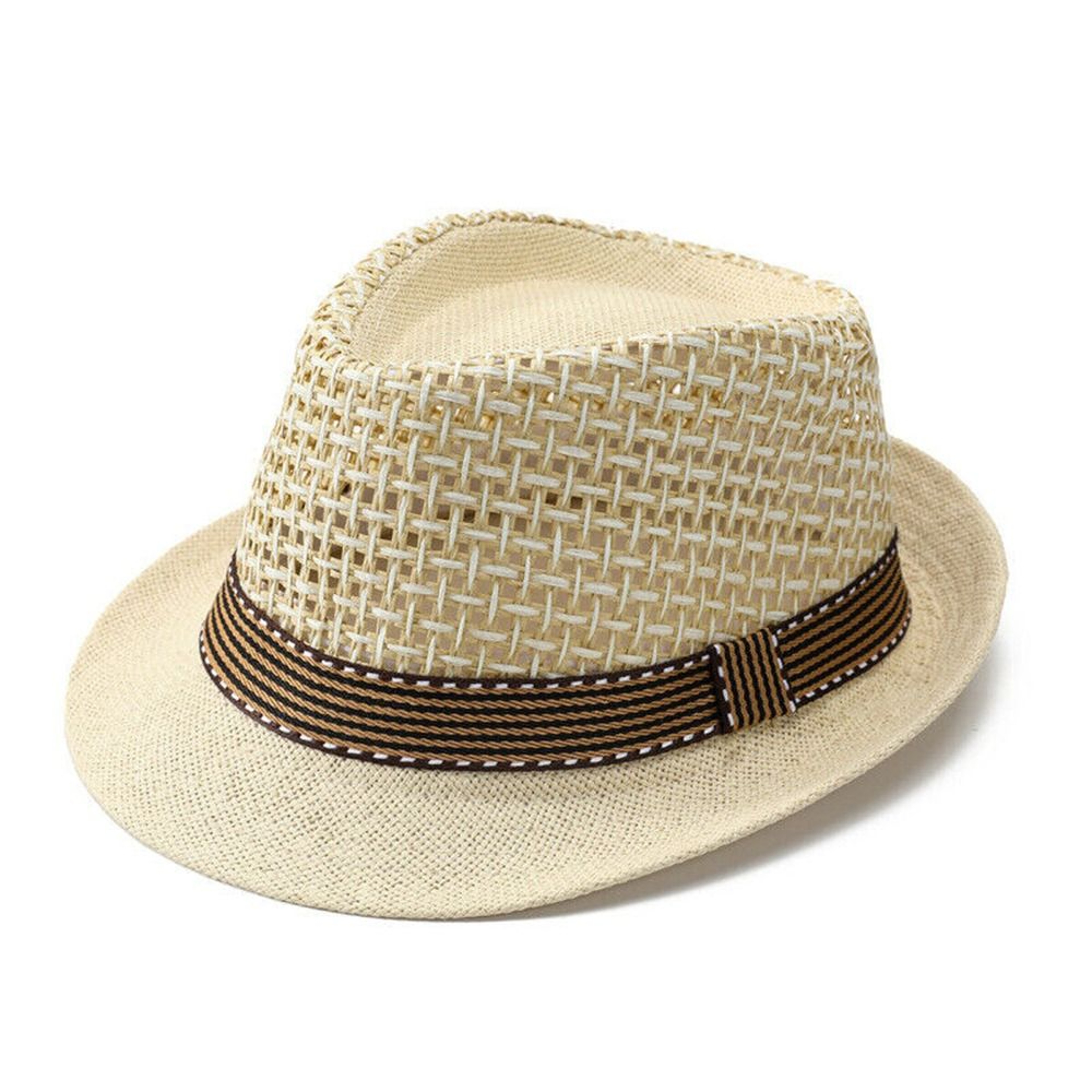 Classic Straw Fedora Trilby Hat – view 8