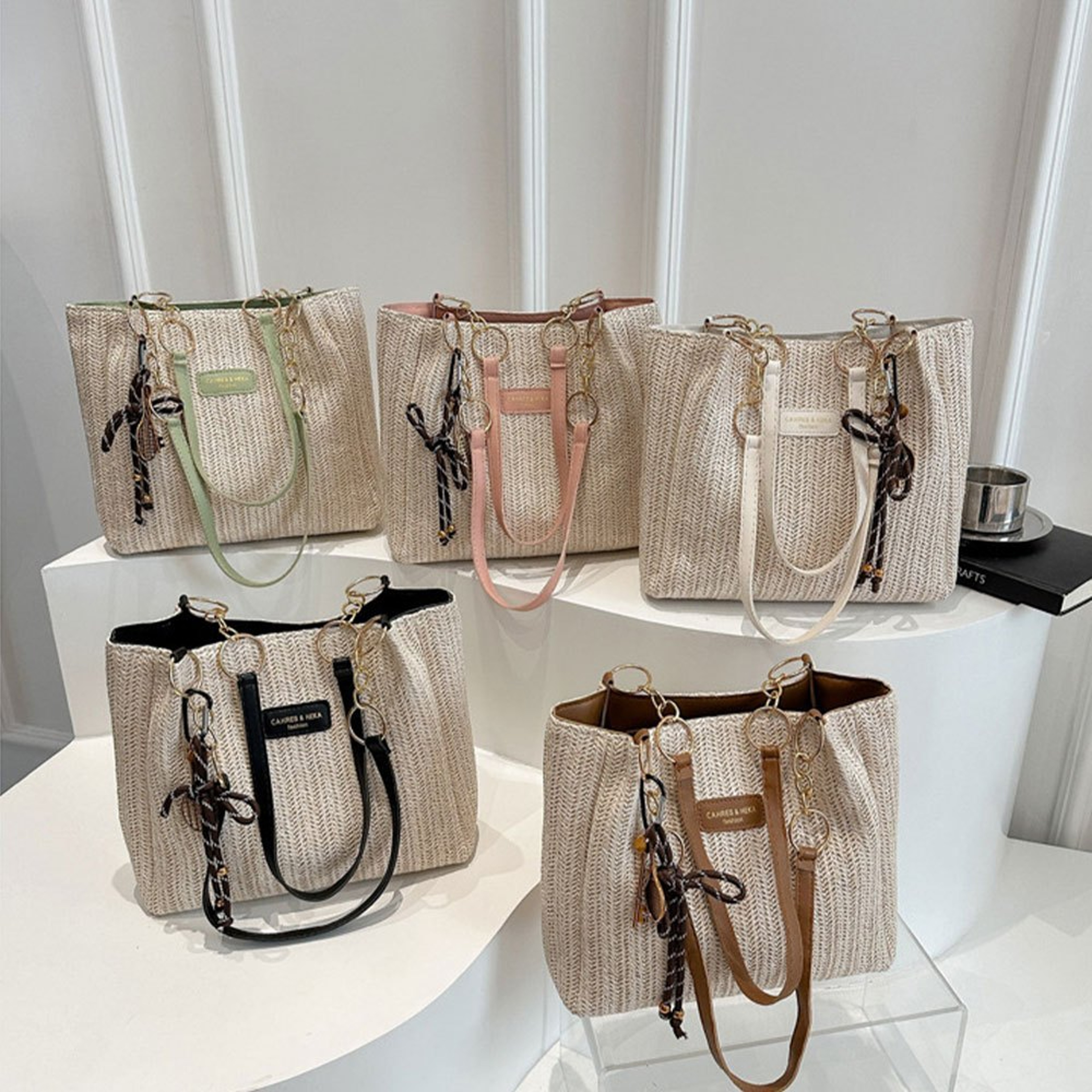 Chic Woven Straw Tote Bag for Women – view 5