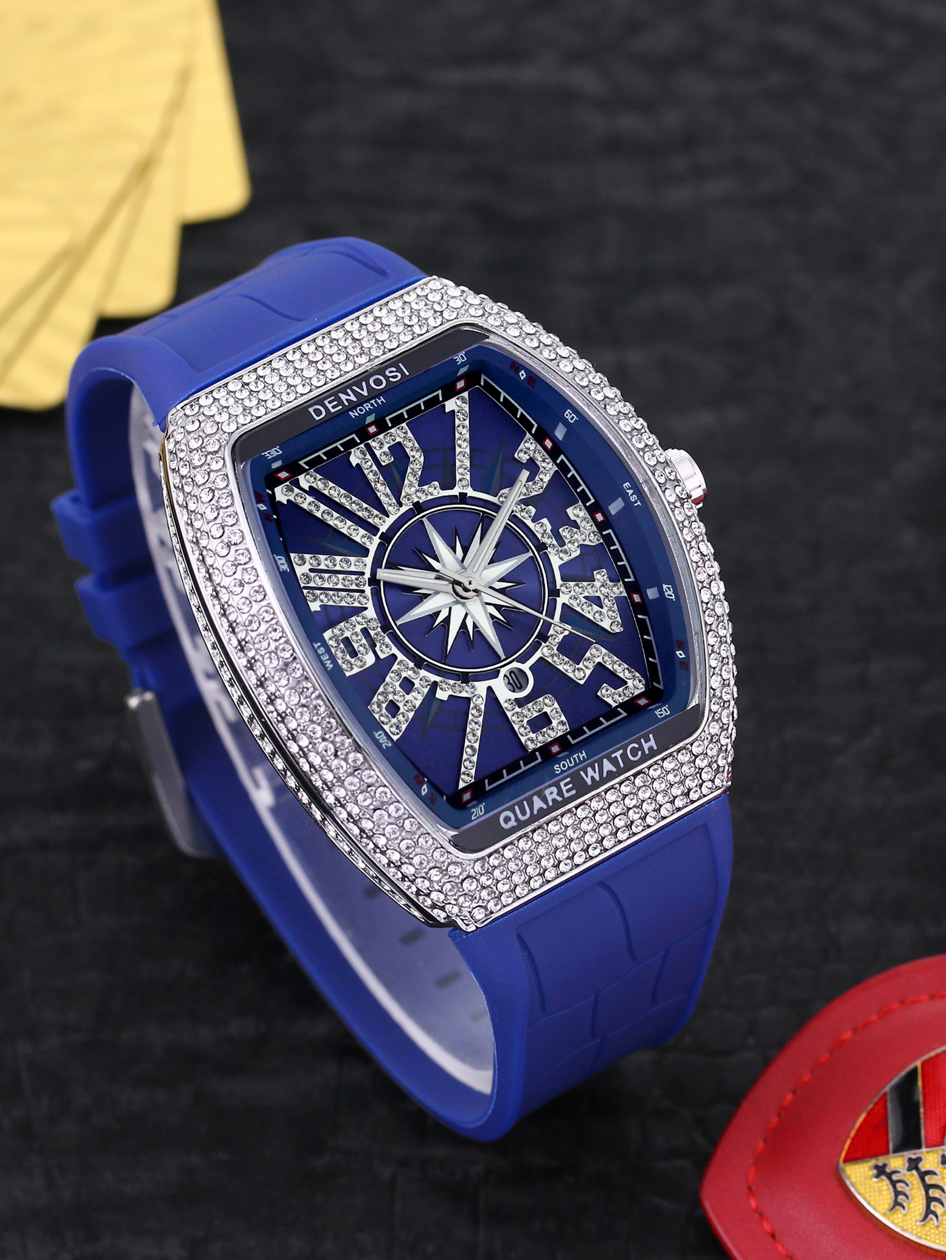 DENVOSI Luxury Starry Sky Quartz Watch with Silicone Strap – view 6
