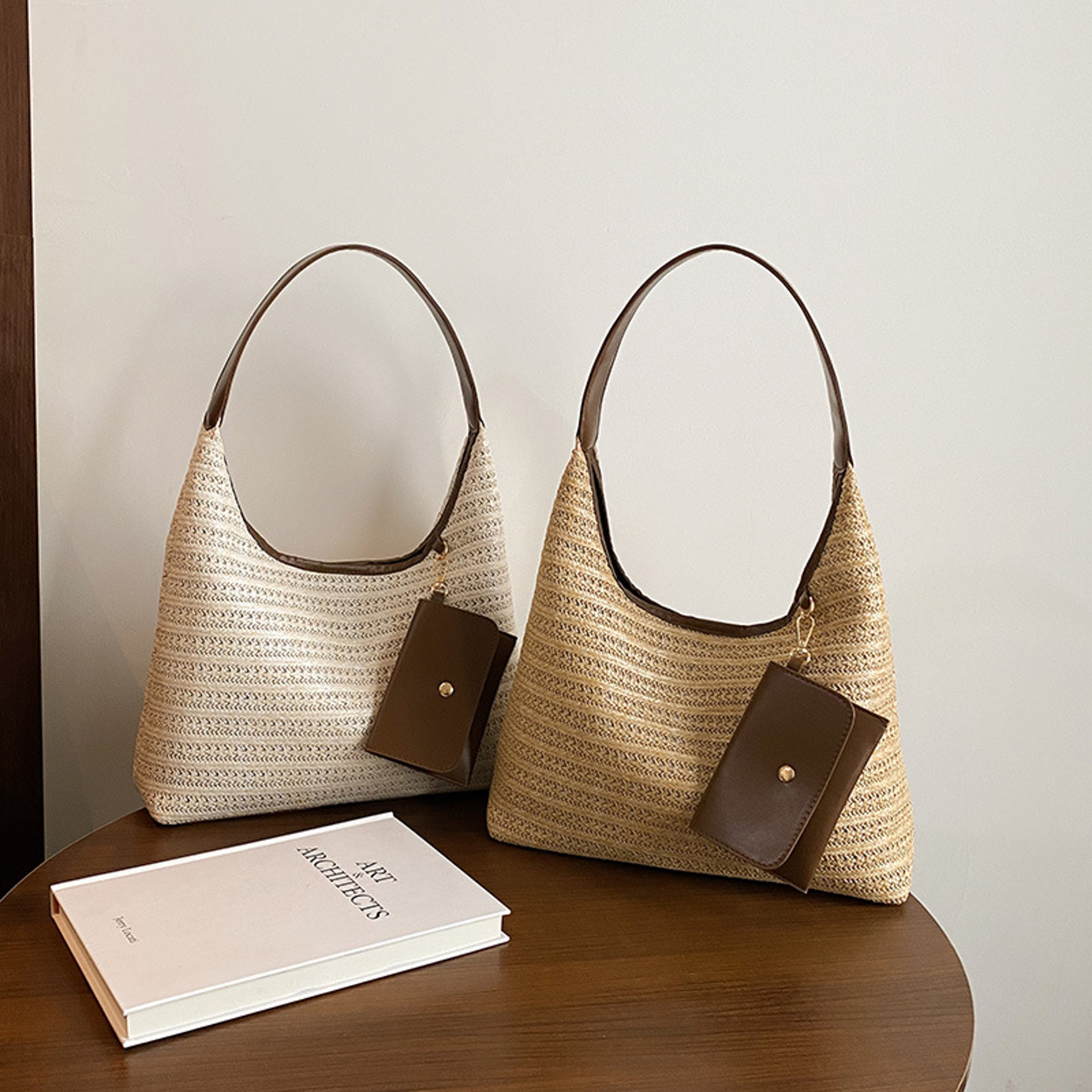 Trendy Large Capacity Straw Woven Tote Bag – view 1