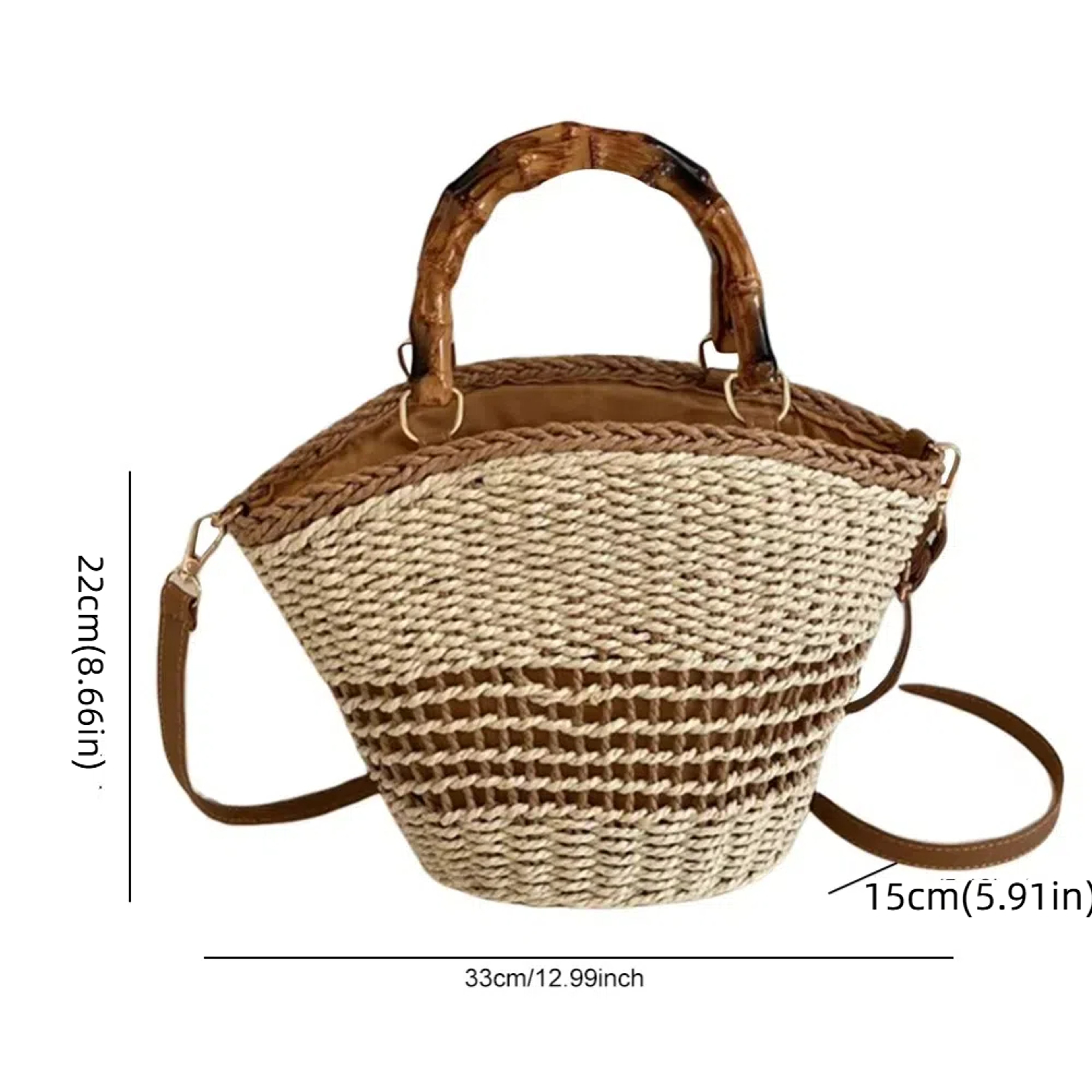 Sweet Weave Straw Tote and Summer Beach Bag – view 6