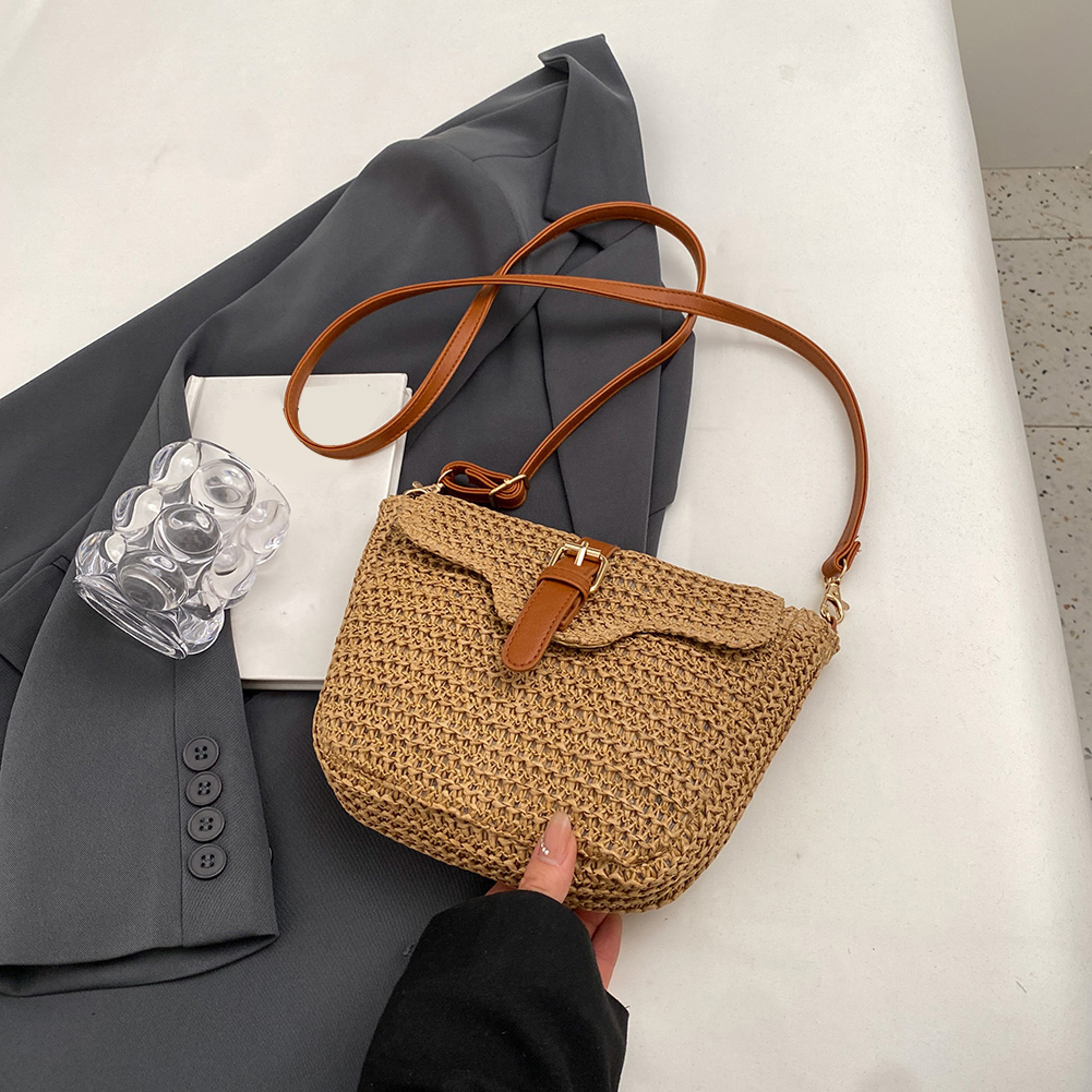 Woven Straw Tote Bag – view 8