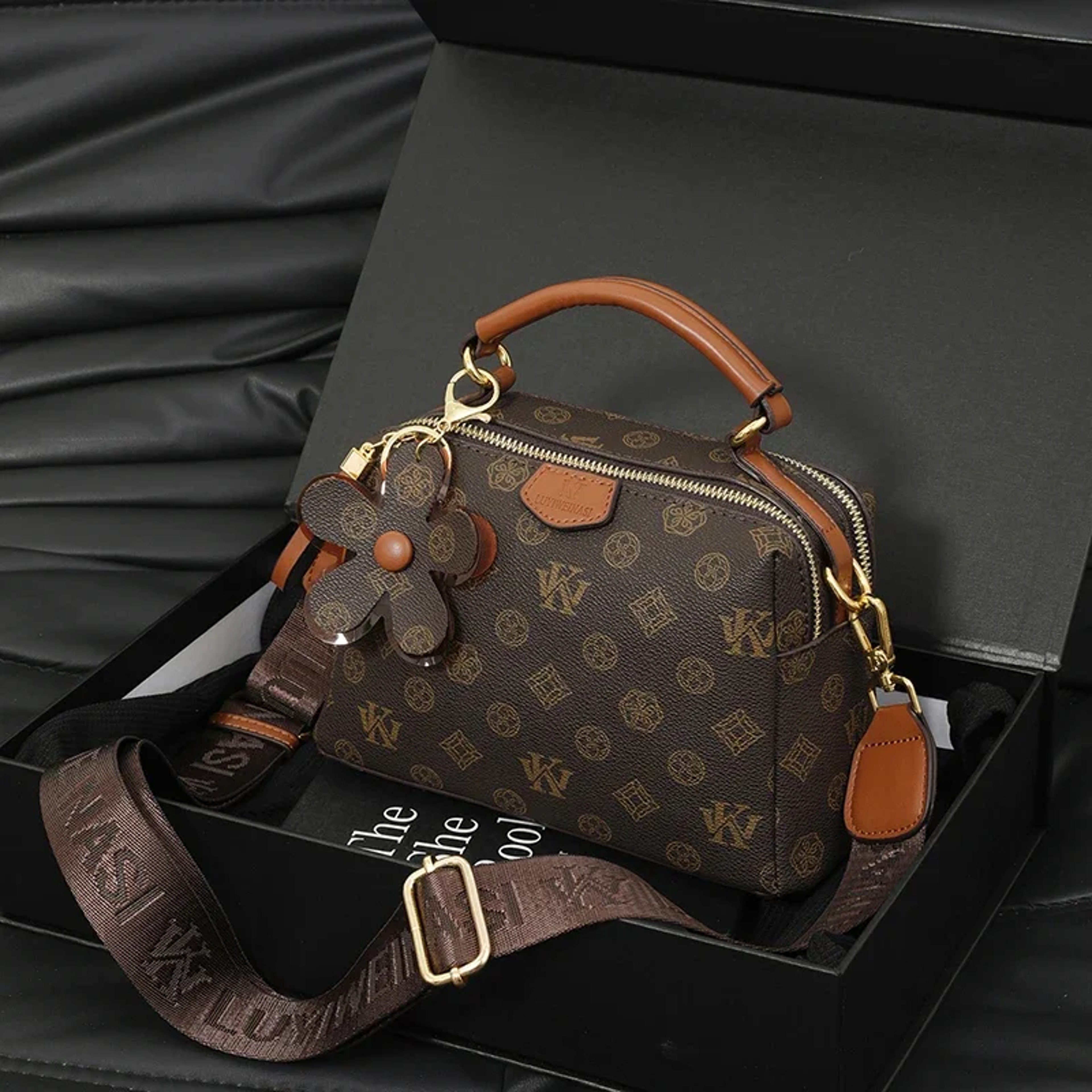 Luxury Leather Diaper Bag and Crossbody Messenger Tote for Women – view 1
