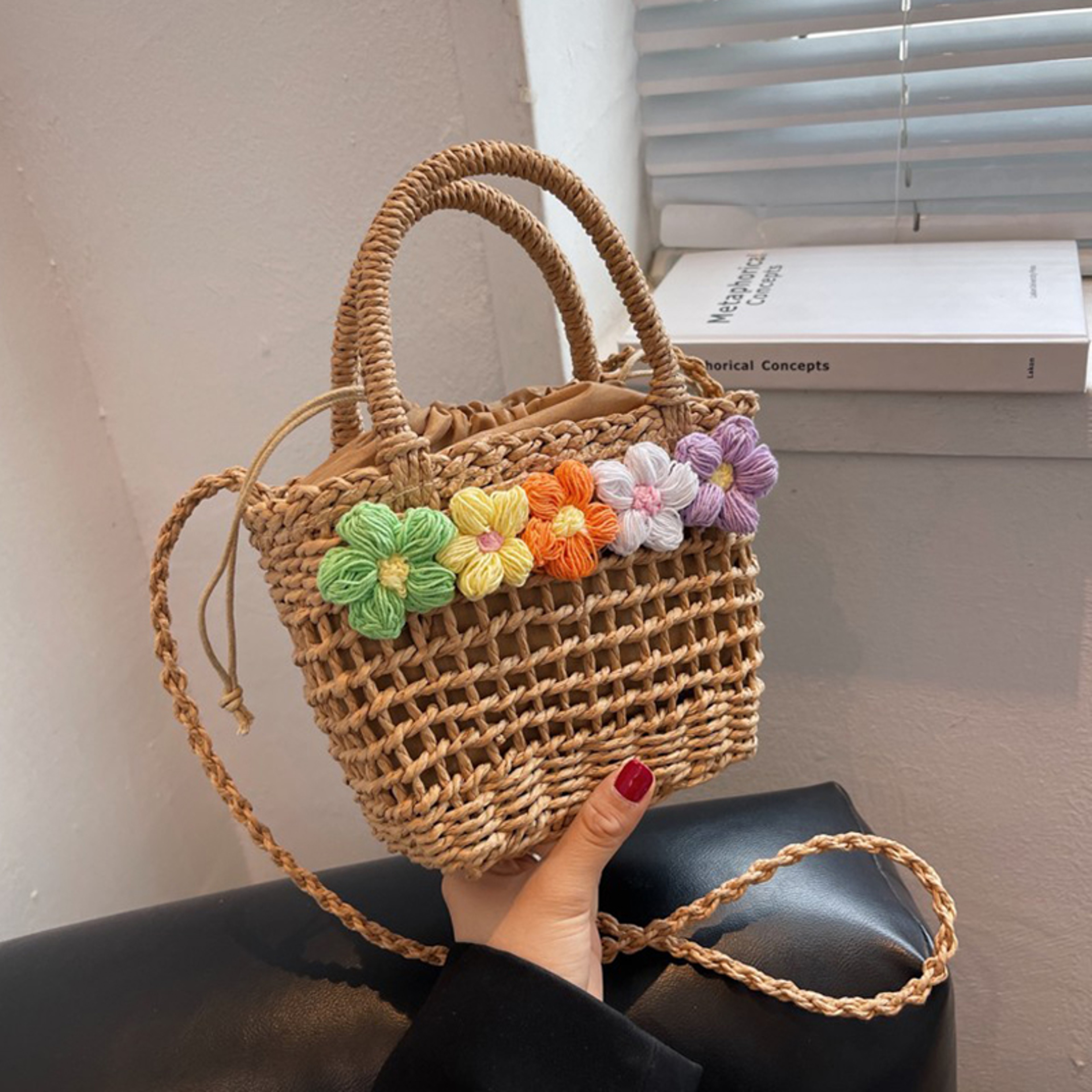 Solstice Bloom Handwoven Tote – view 8