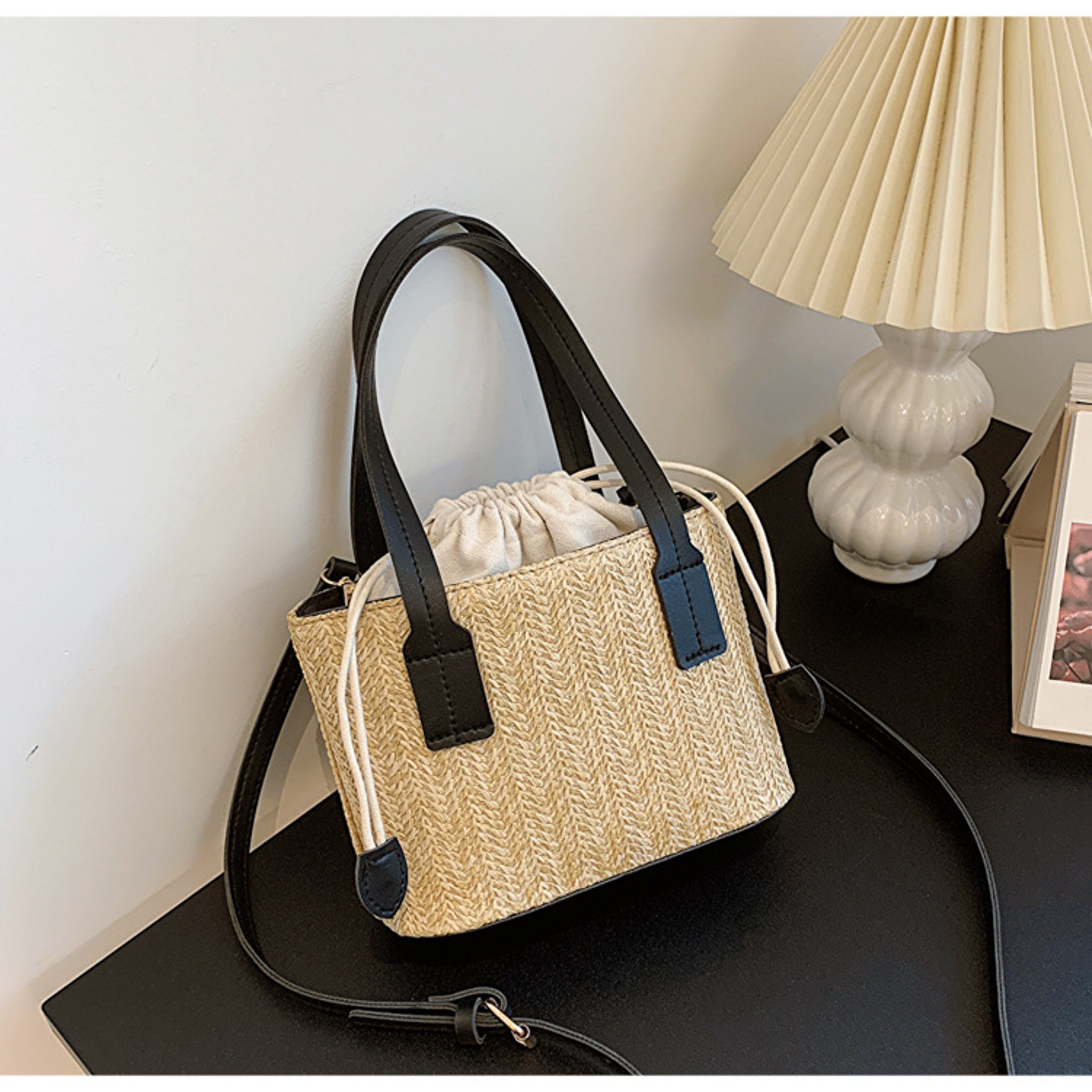 Natural Straw Woven Tote Bag 7