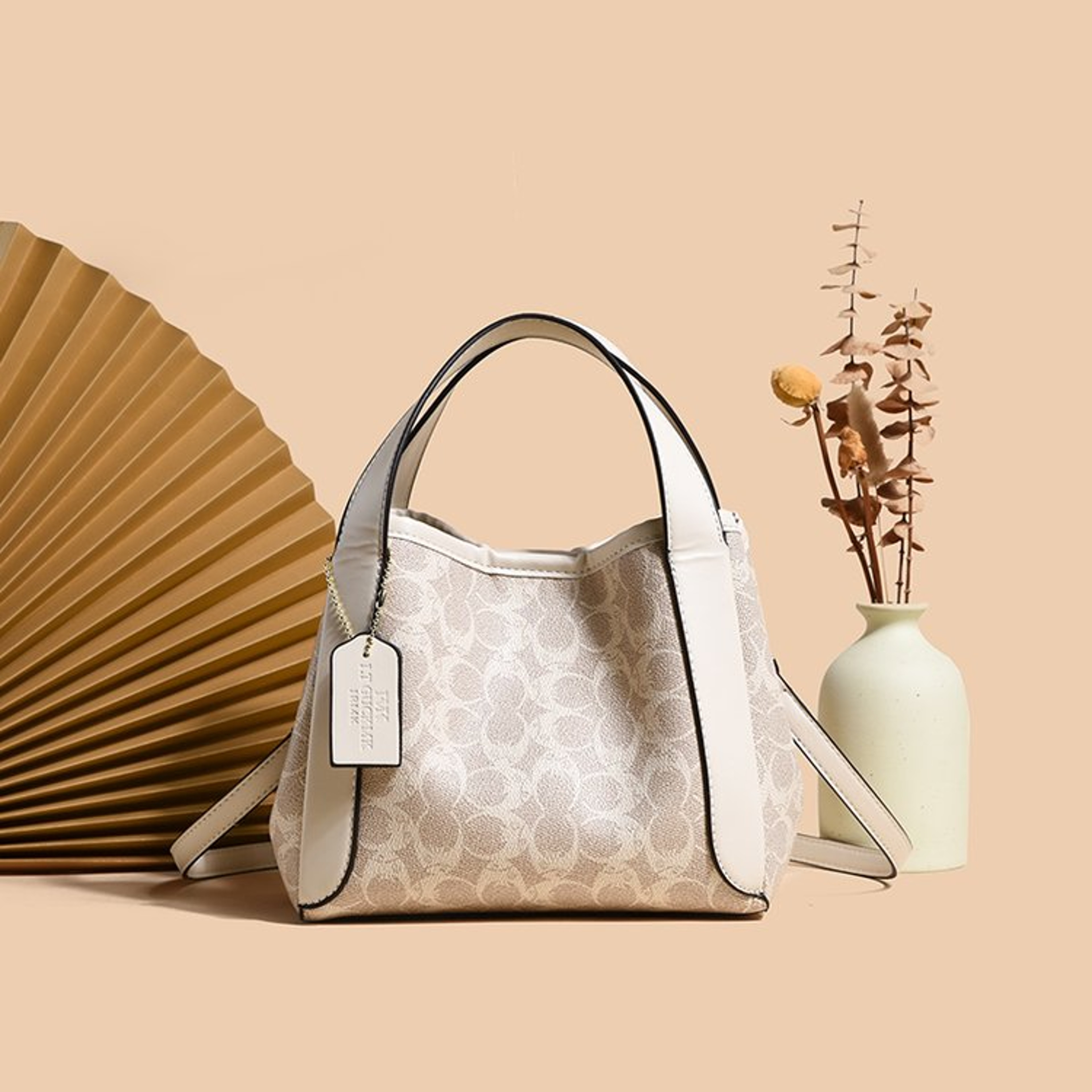 Luxury Leather Tote & Designer Diaper Bag with Crossbody Strap – view 9