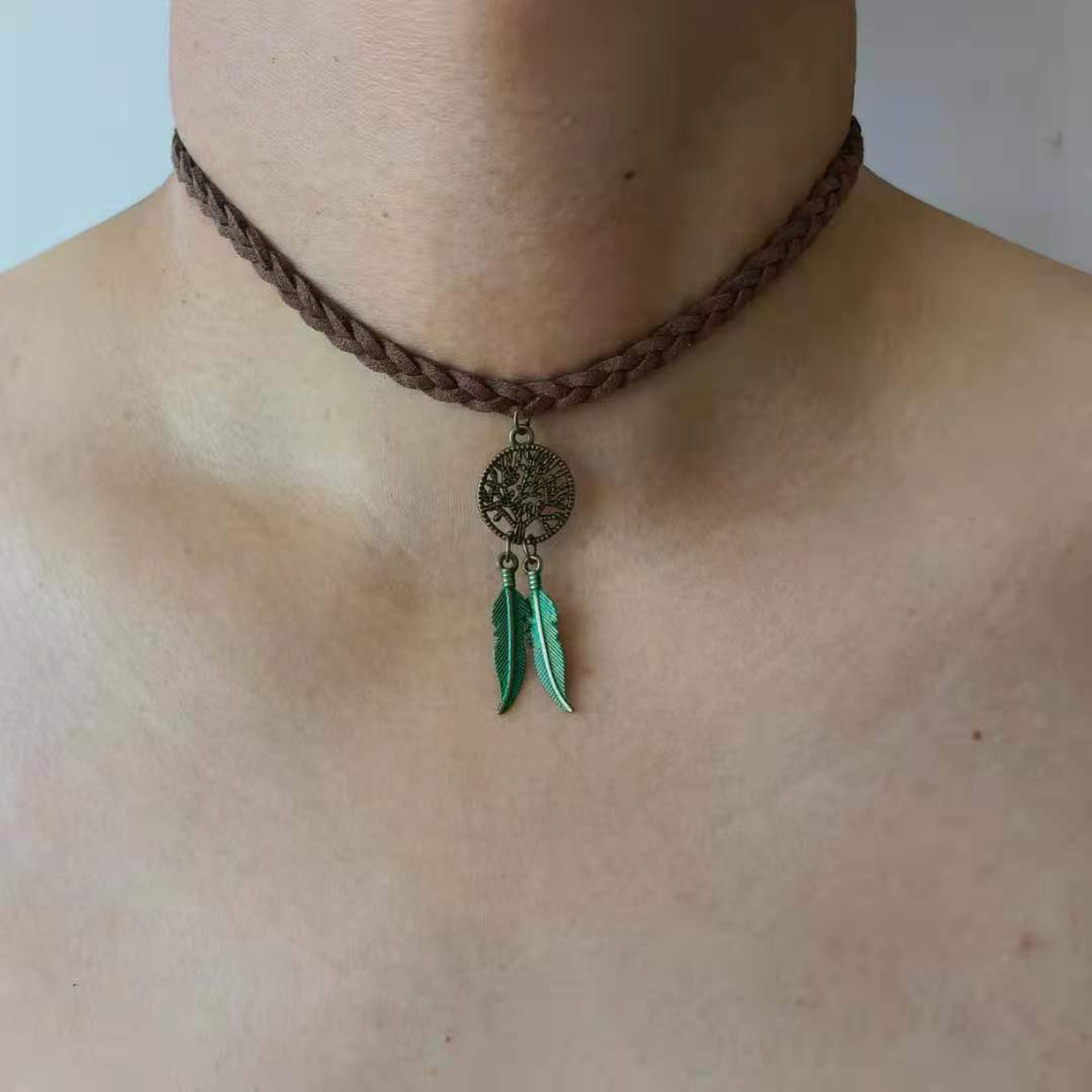 Turquoise Beaded Choker Necklace For Women Boho Gemstone Jewelry 1