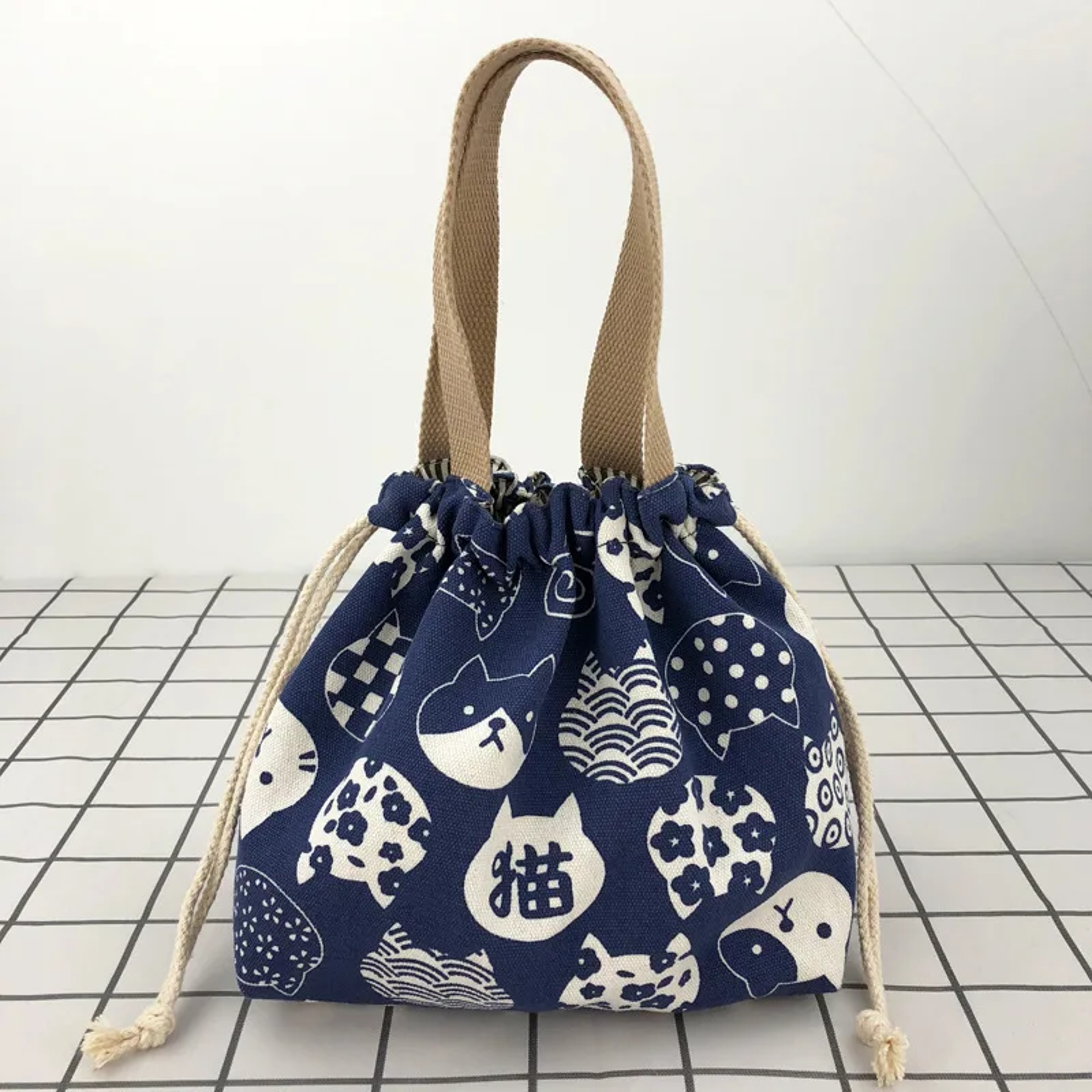 Japanese Retro Canvas Bento Bag for Anime Fans and Daily Lunch – view 13