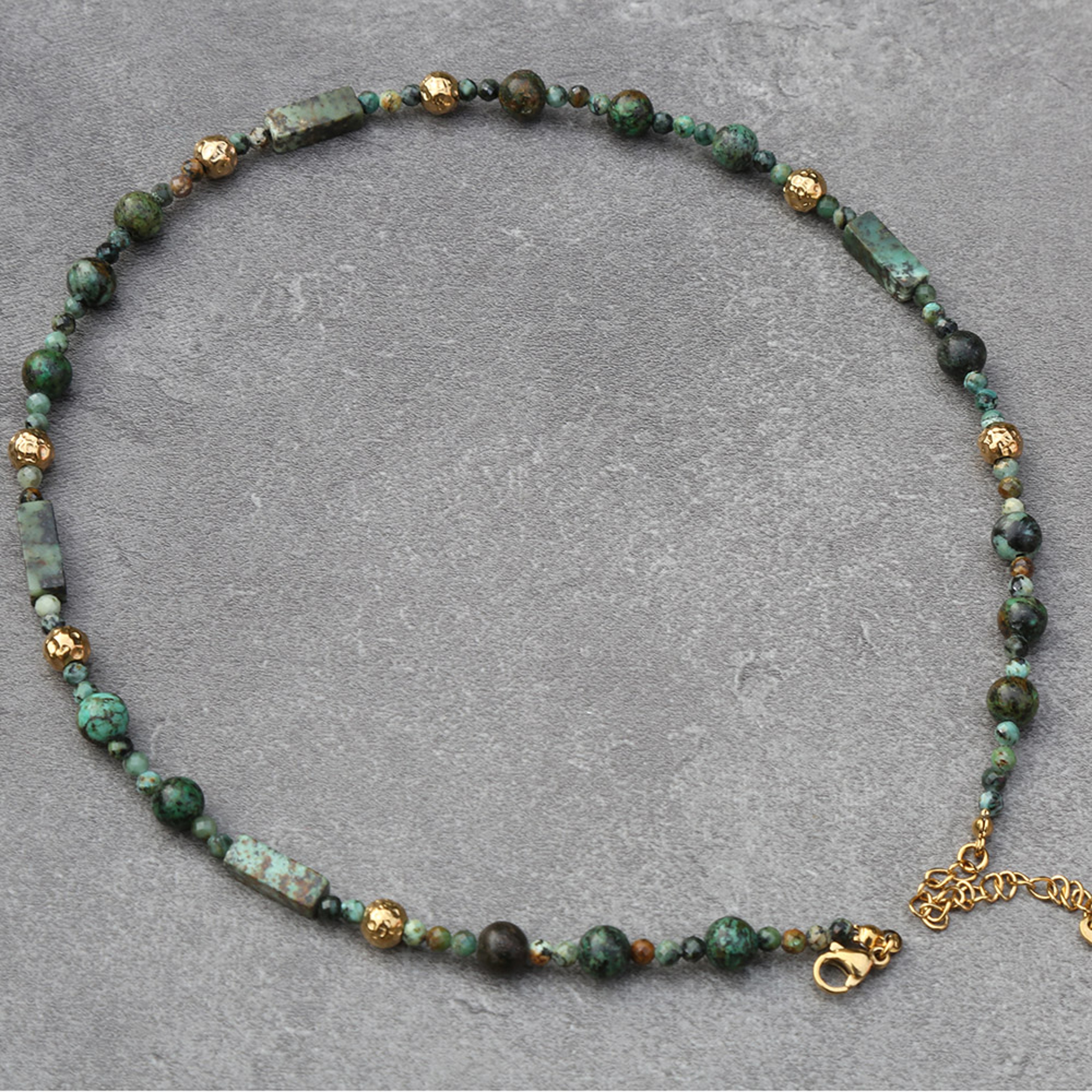 Natural African Turquoise Stone Necklace – view 2