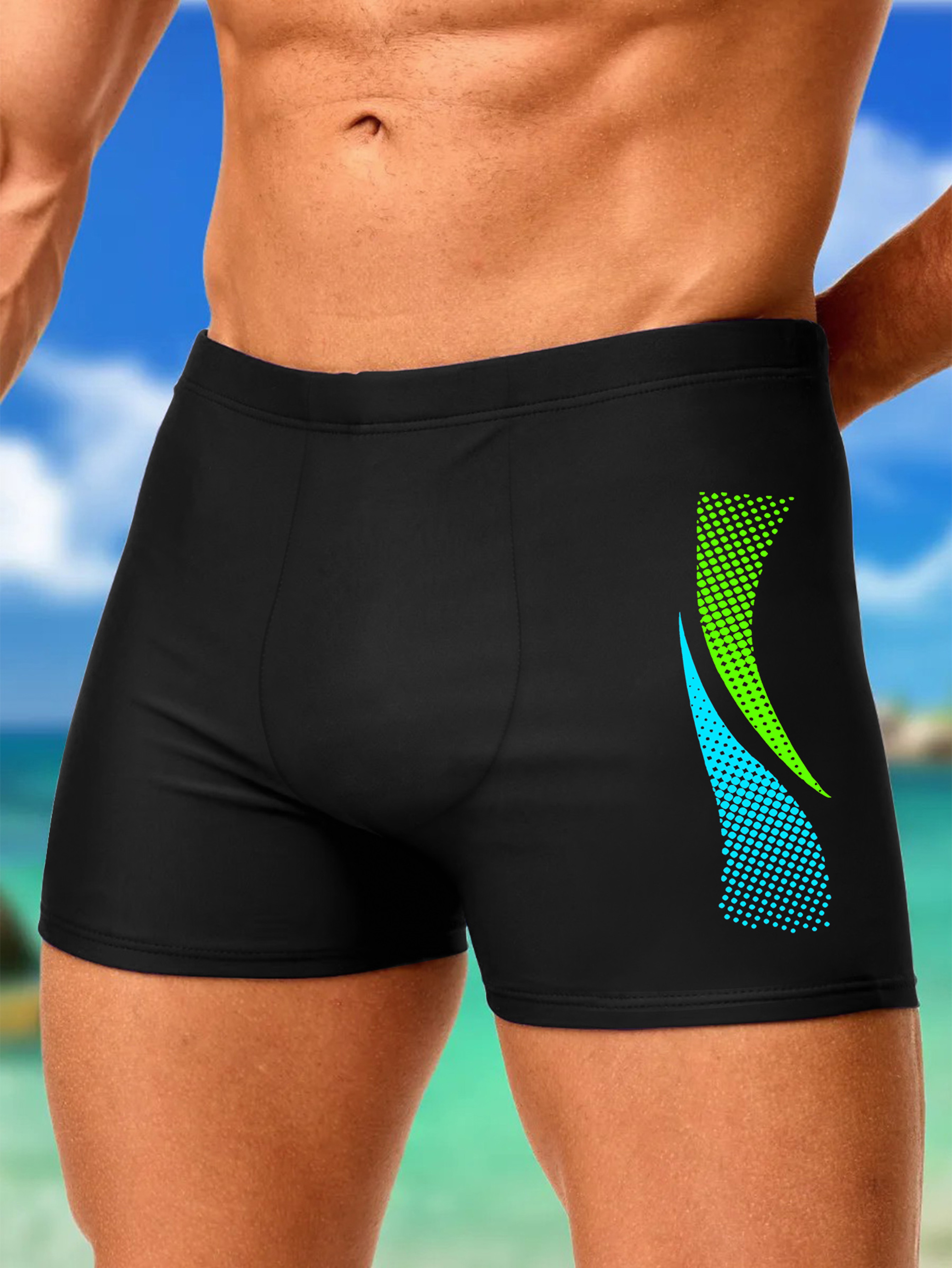 Mens Quick Dry Tropical Print Board Shorts 6