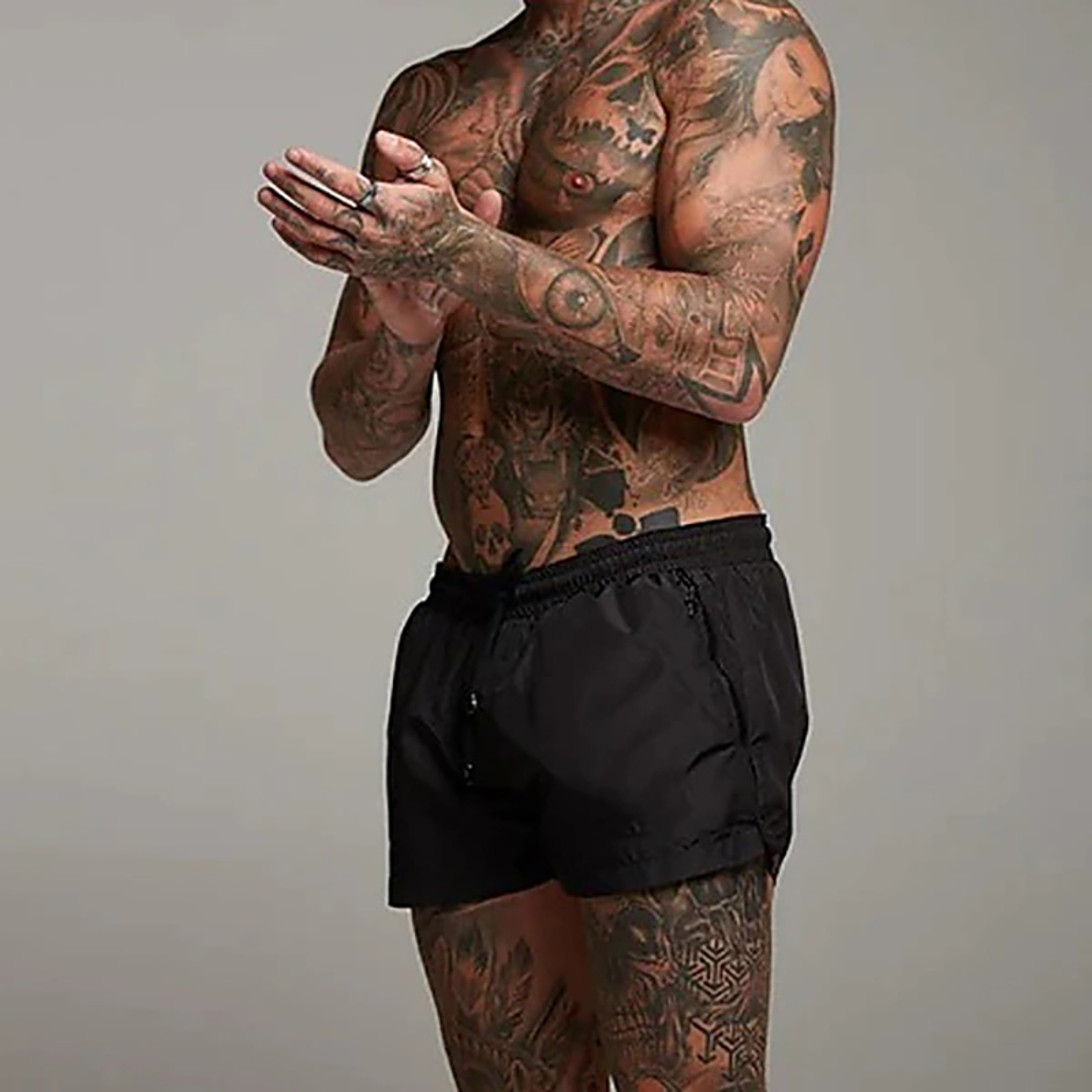 Quick Dry Mens Swim Trunks with Zipper Pockets and Mesh Liner – view 2