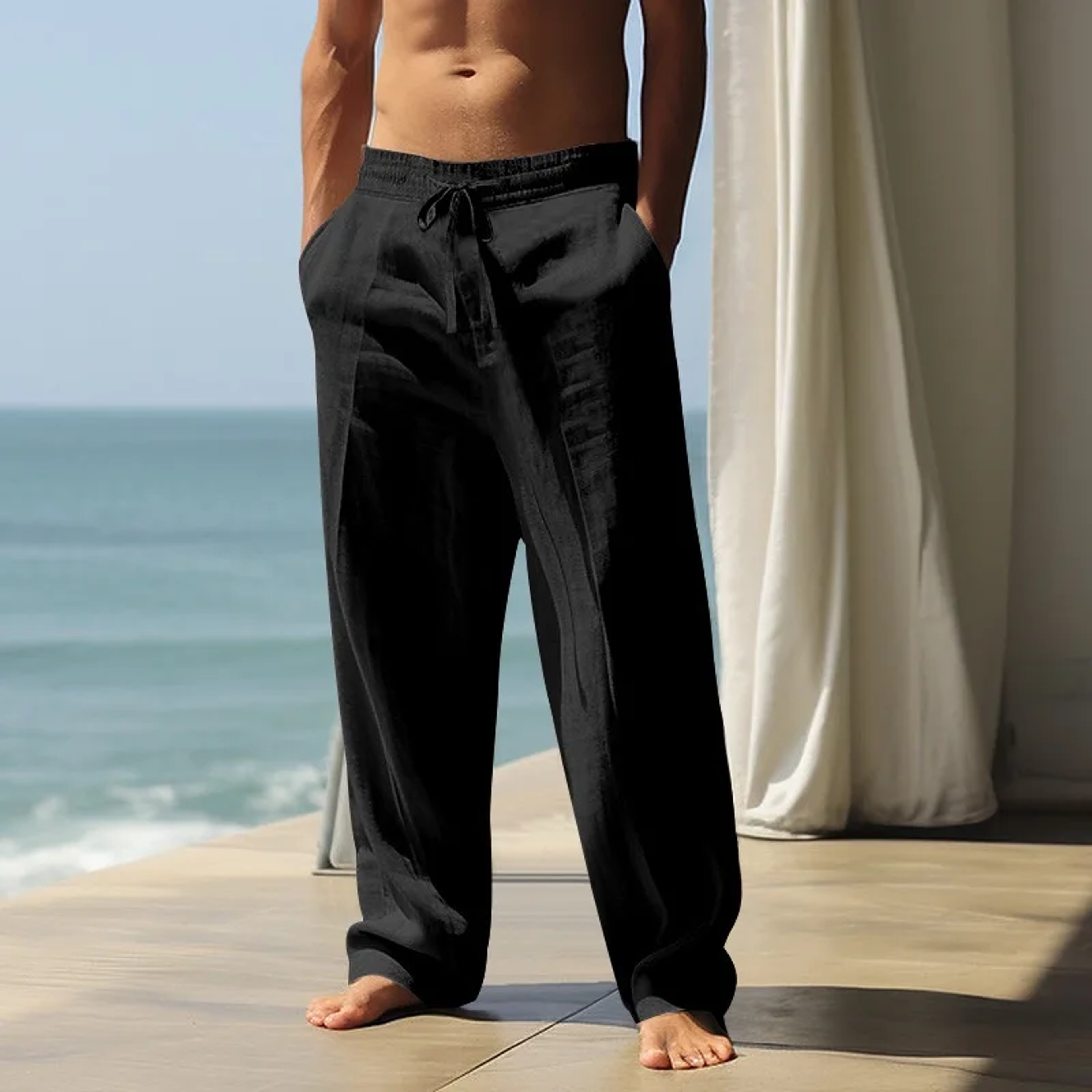 Men's Linen Harem Pants – view 7